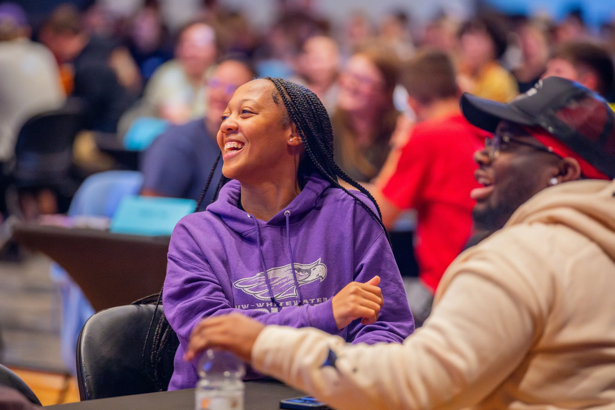 Inside UWW's University Center's Hamilton Room Nov. 2024. Students from many different student organizations gather to compete and watch in the annual Homecoming Bingo Night.