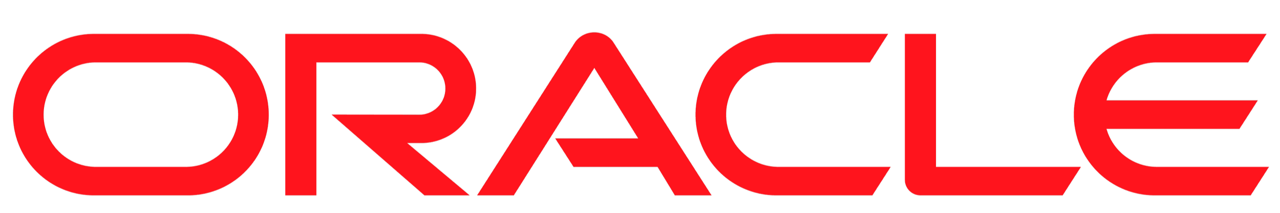 Oracle logo with red text and black background.