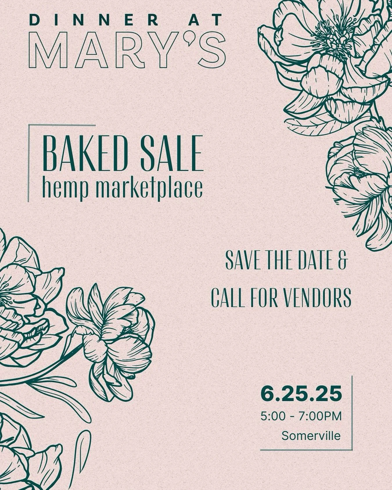 Update: this event has been postponed, please reach out if you&rsquo;re interested in participating as a vendor!

Save the date for something NEW.

Presenting: Baked Sale - h🌿mp marketplace

[Celebrating c🌿nna&rsquo;s legal little sister]

Save.The