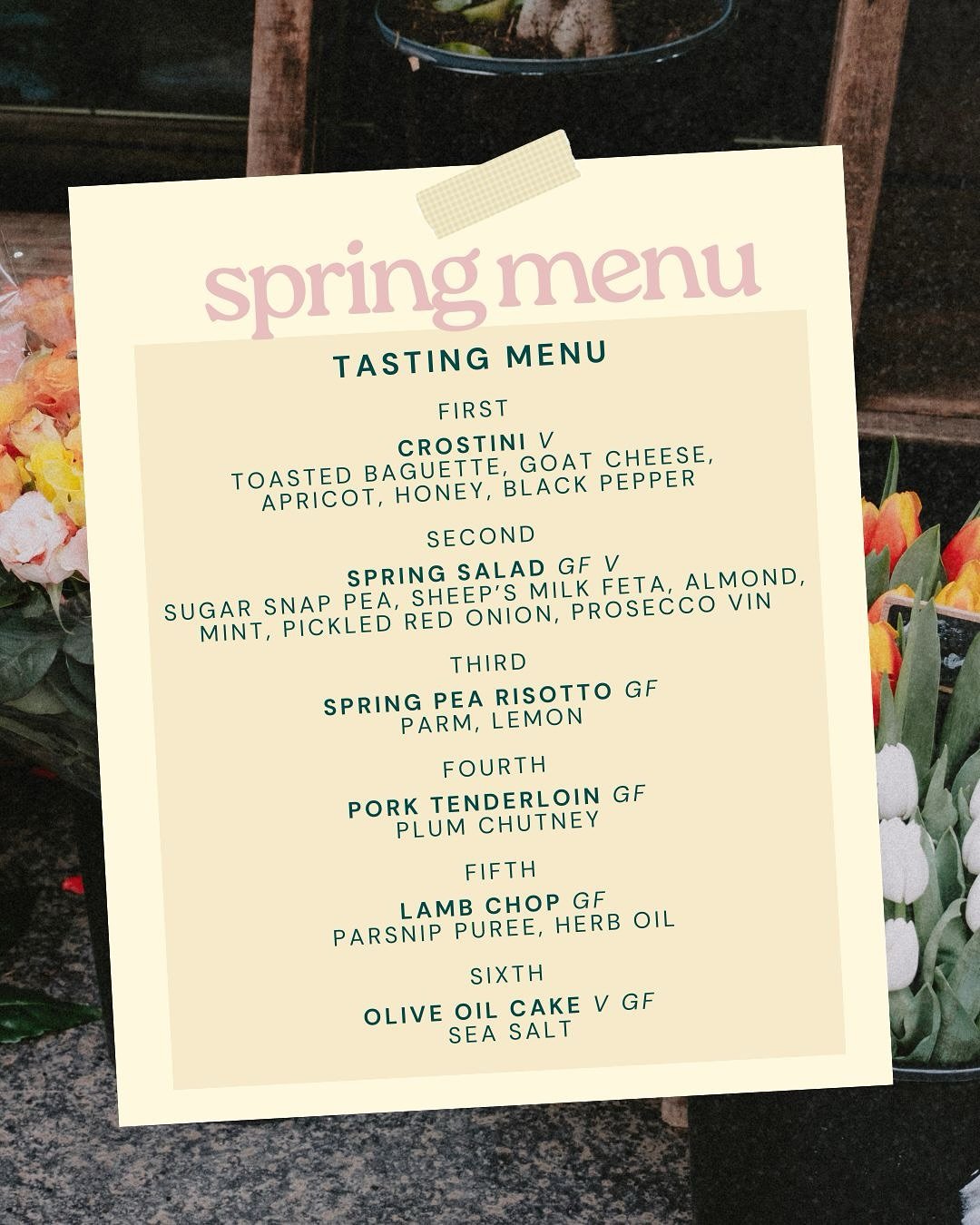 Spring Menus are here.
Invite us over, we&rsquo;ll cook for you. 

Custom menus &amp; dosage available.
#catering #privateevent #womanowned