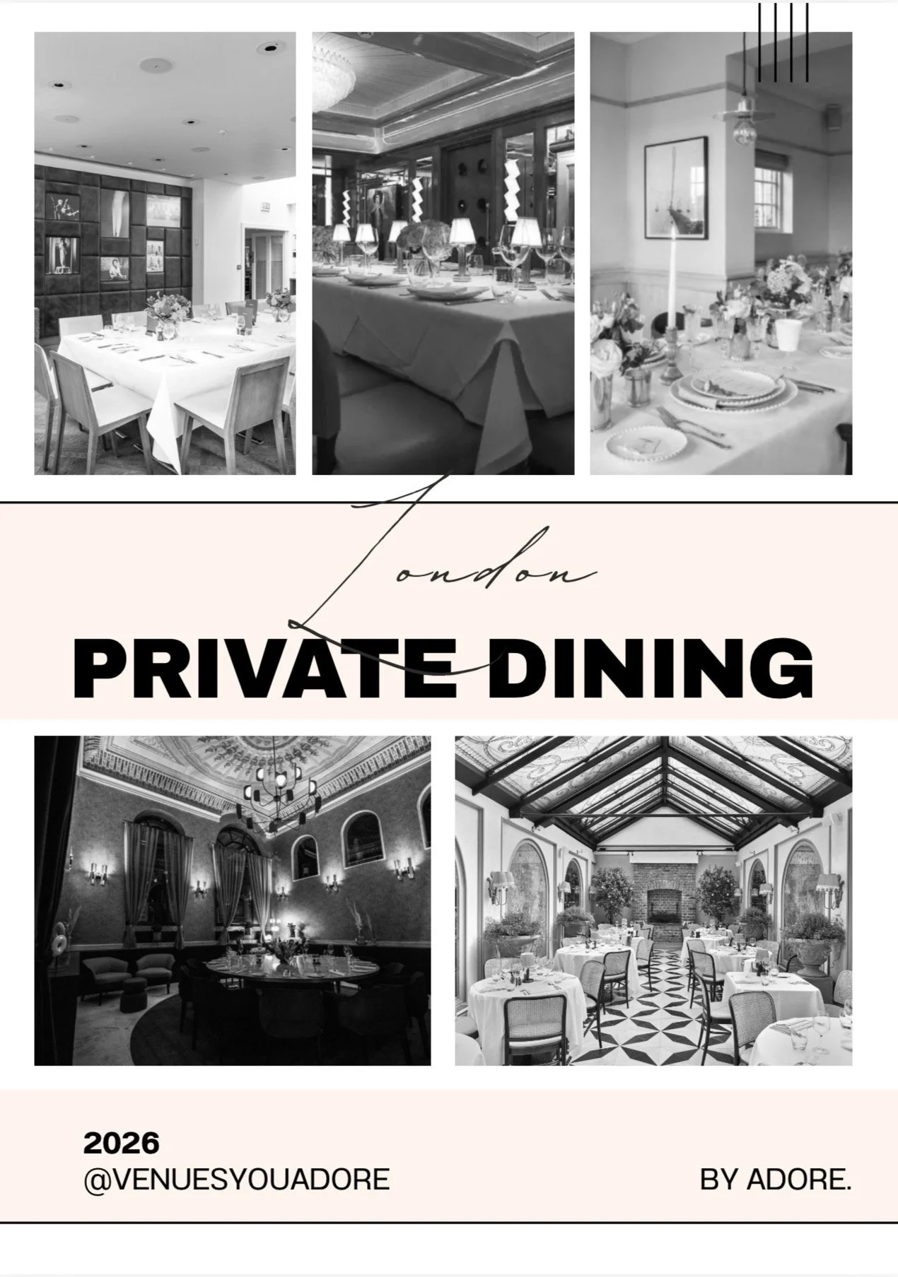 The VYA Collection: 100 London Private Dining Restaurants