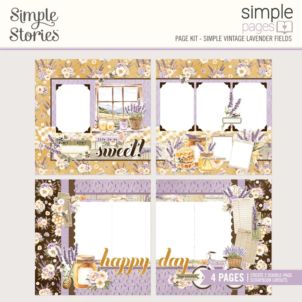 Simple Stories Simple Vintage Lavendar Fields 4 page Kit