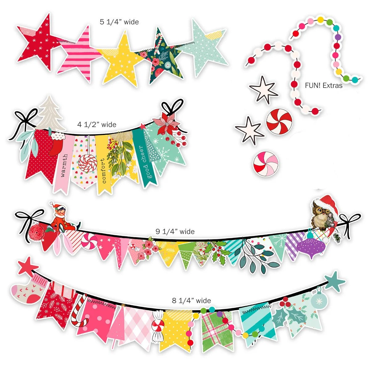 Pretty Little Studio-- Banners for Candy Cane 'Oh What Fun'