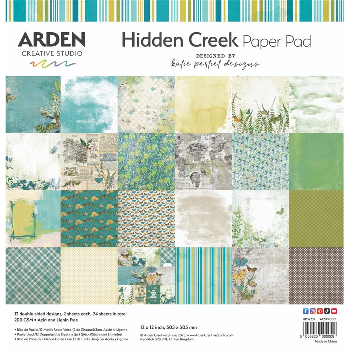 Arden Creative Studios Hidden Creek Paper Pad 12 x 12