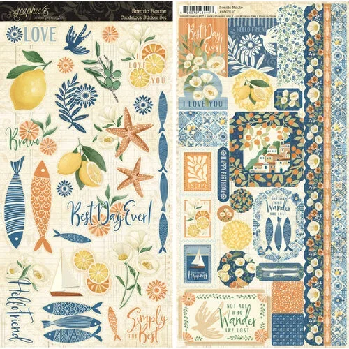 Graphic 45 Scenic Route Cardstock Stickers