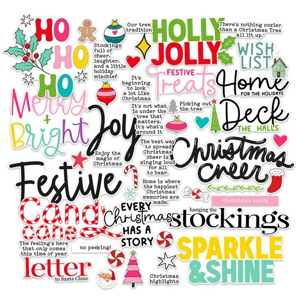 Pretty Little Studio Die Cuts-- Festive Treat Words