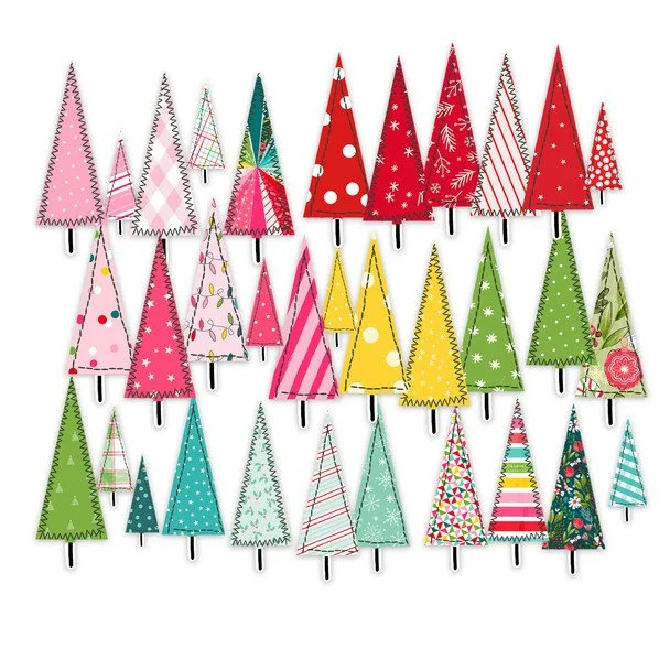Pretty Little Studio-- Candy Cane Punch-out Trees