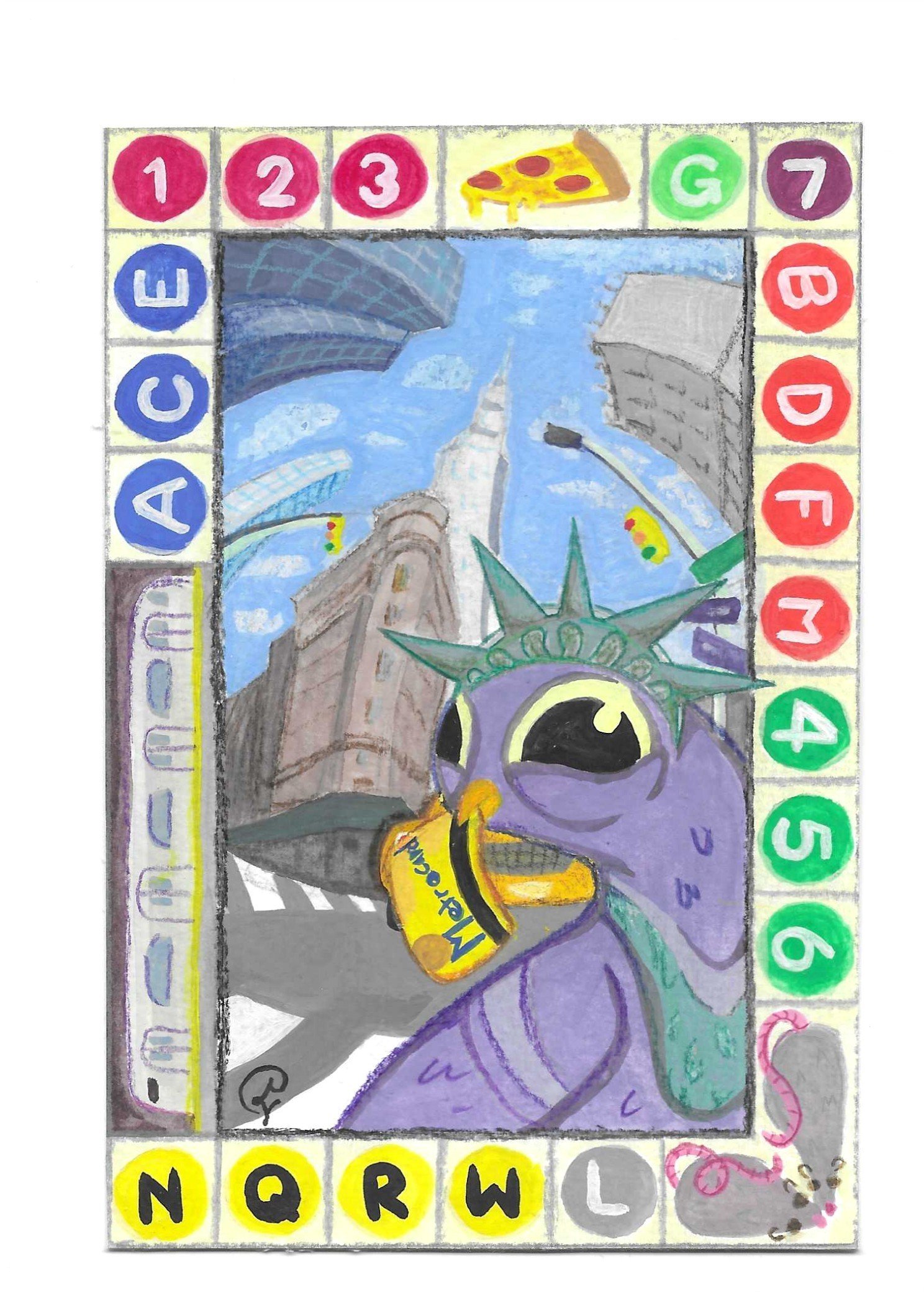 Postcard- Liberty Pigeon NYC