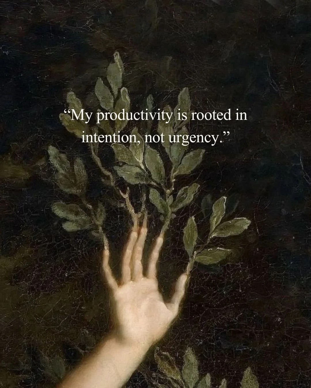 Rooted affirmations for your biggest growth this year 🌳 self mastery looks like discernment &amp; integrity. That involves being able to hear and trust yourself.