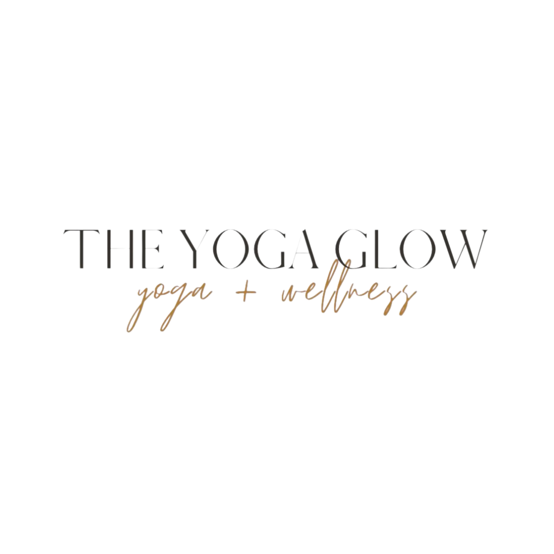 Logo for The Yoga Glow, featuring the text 'Yoga + Wellness.'