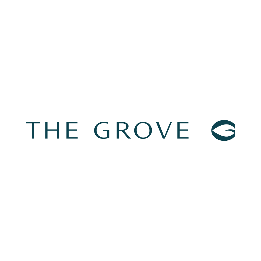 "The Grove" logo with a stylized letter "G" design.