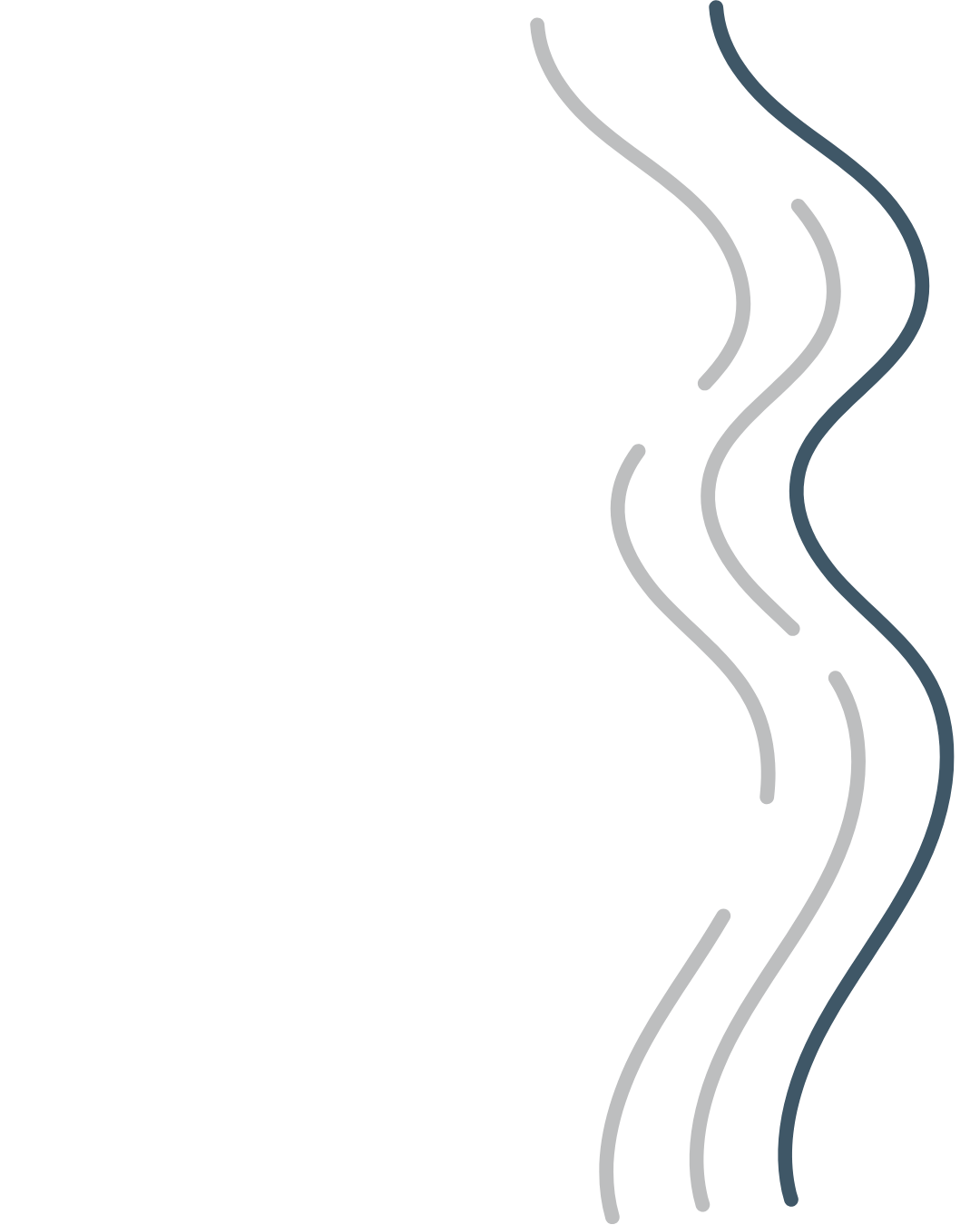 Illustration of abstract wavy lines on a black background