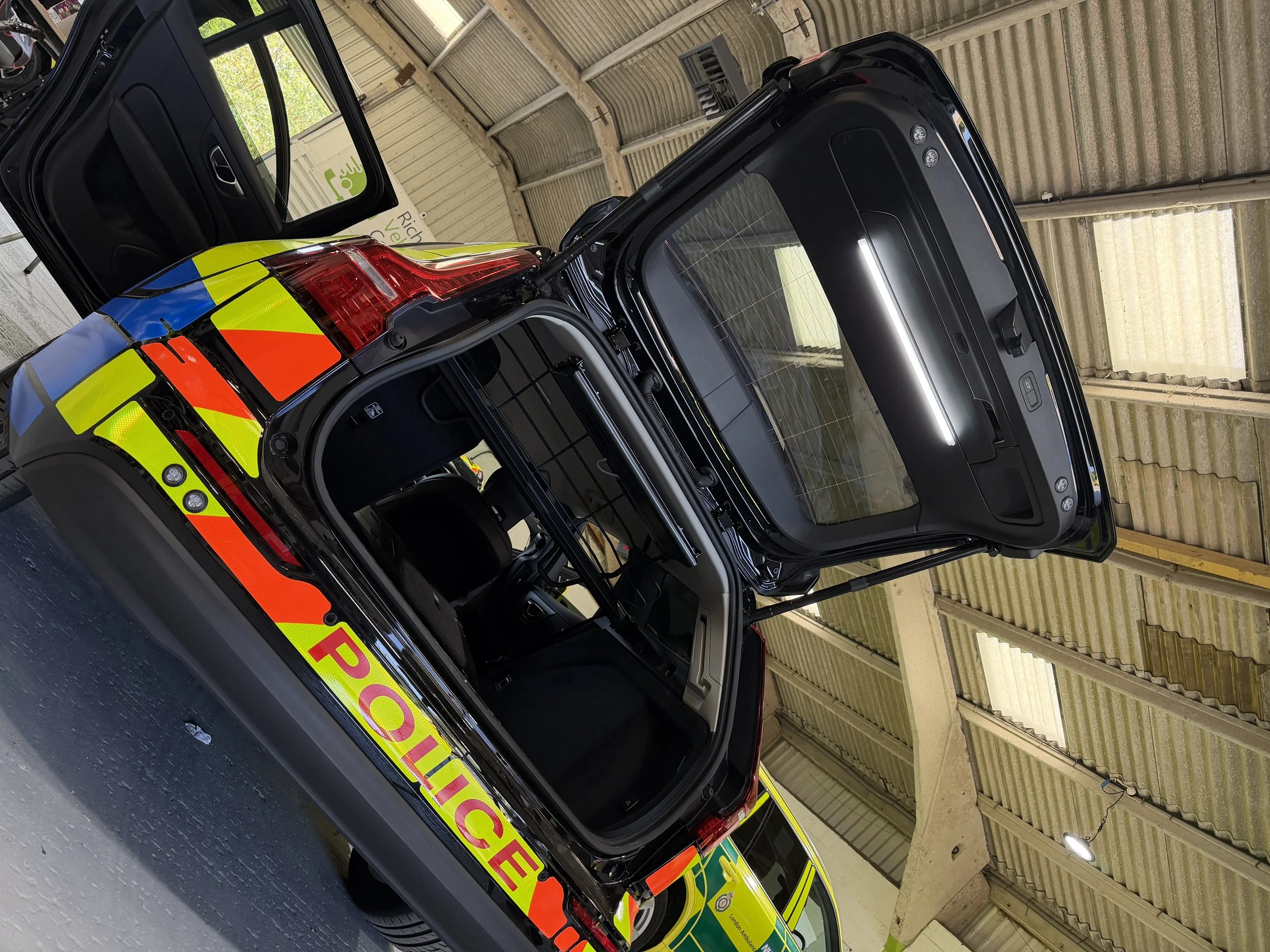 Police vehicle built by Richell Vehicle Conversions with Illumos Xyrion installed at this year's National Association of Police Fleet Managers (NAPFM) exhibition