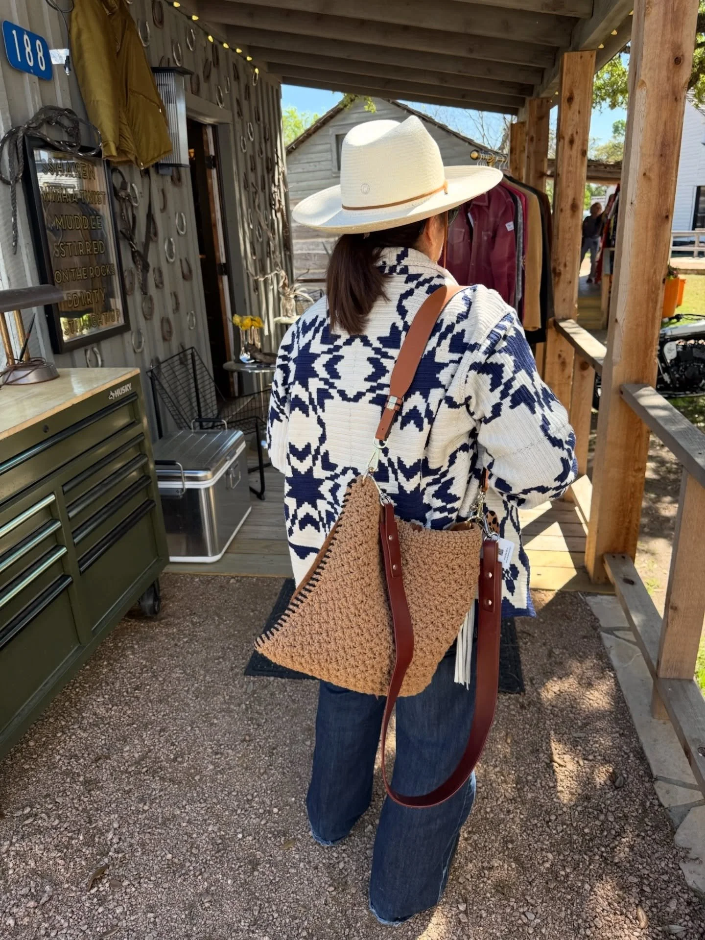 &ldquo;Some of my favorite looks from Round Top
Styled with our one-of-a-kind crochet bags + pieces from insanely talented designers.
Work hard, dress better, carry something with a story. 

DM if you have any questions. Love to hear from you guys?