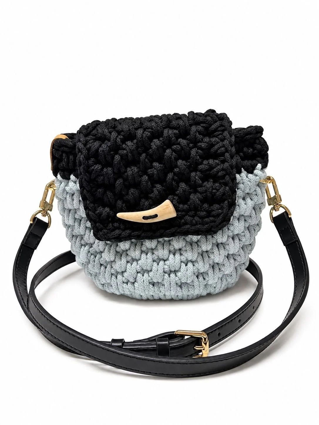 The Mini Libby in Misty blue & Black