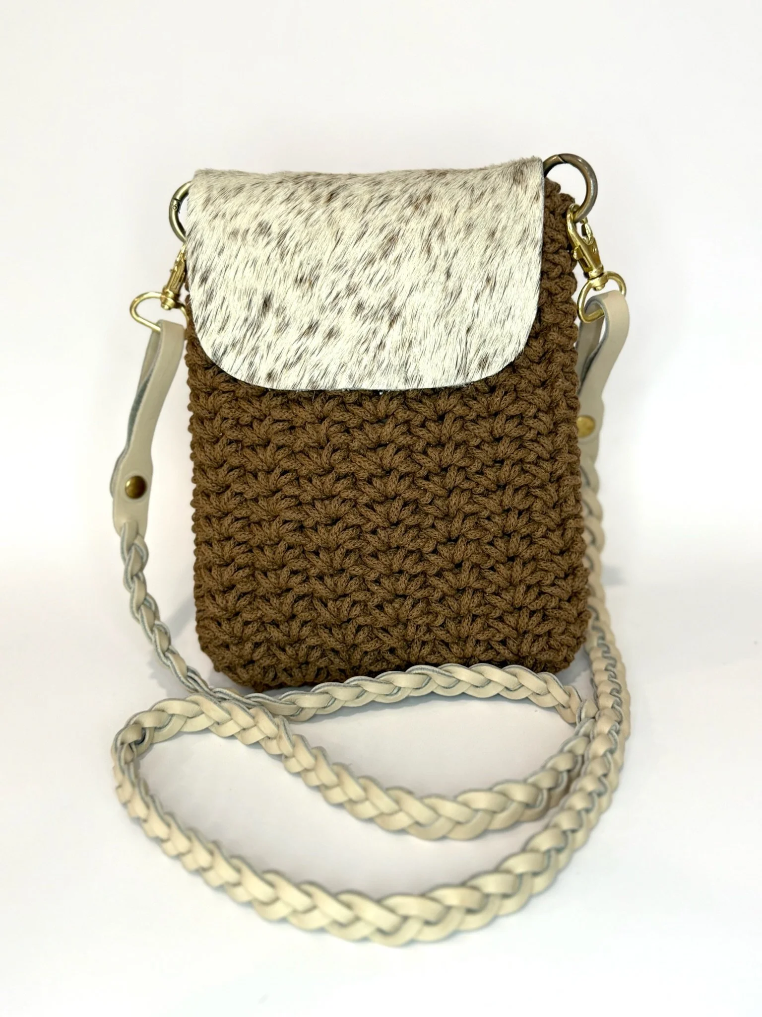 phone bag nut brown speckeld pony flap.jpg