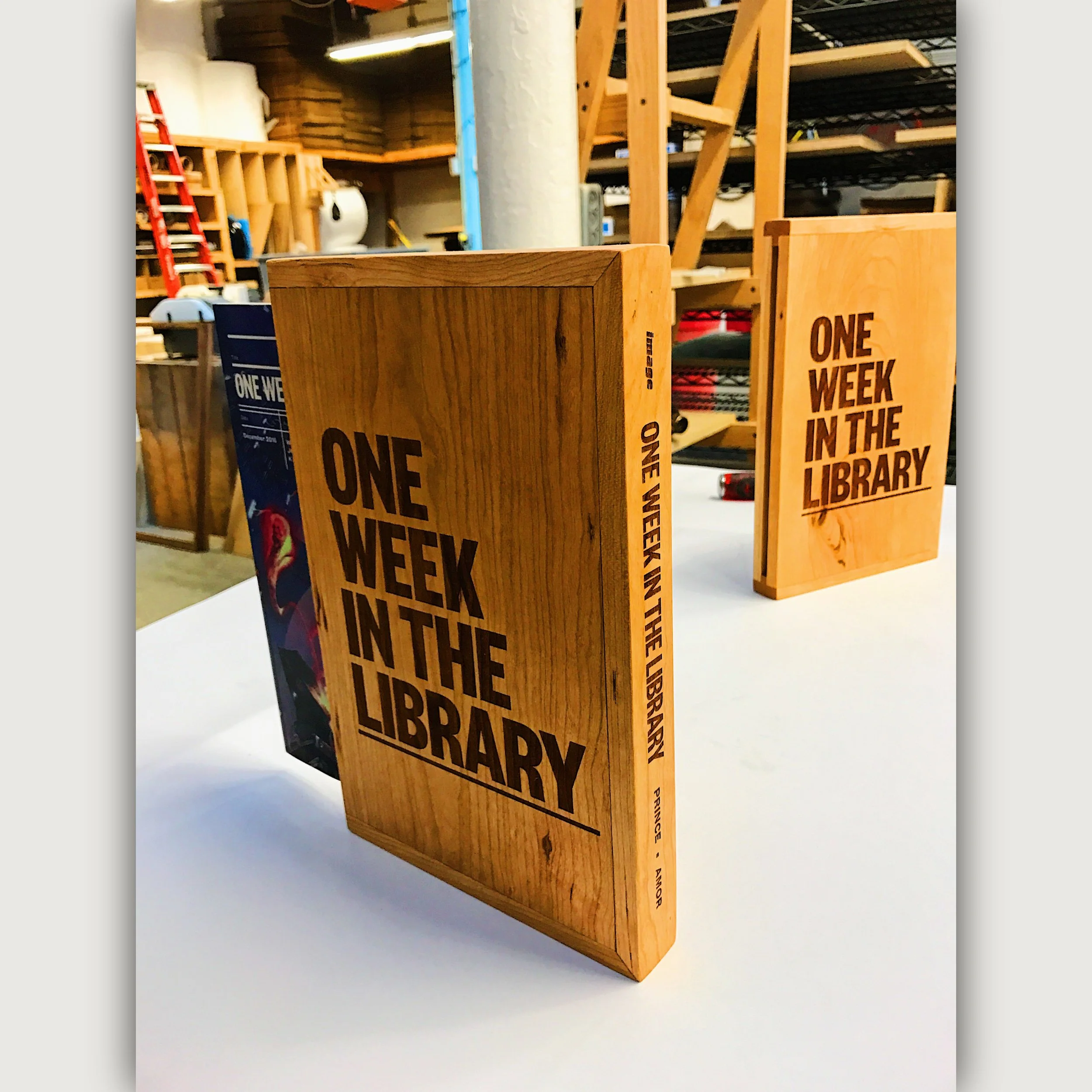 One Week in the Library Deluxe Edition - with Handmade Cherry Wood Laser-Engraved Suitcase