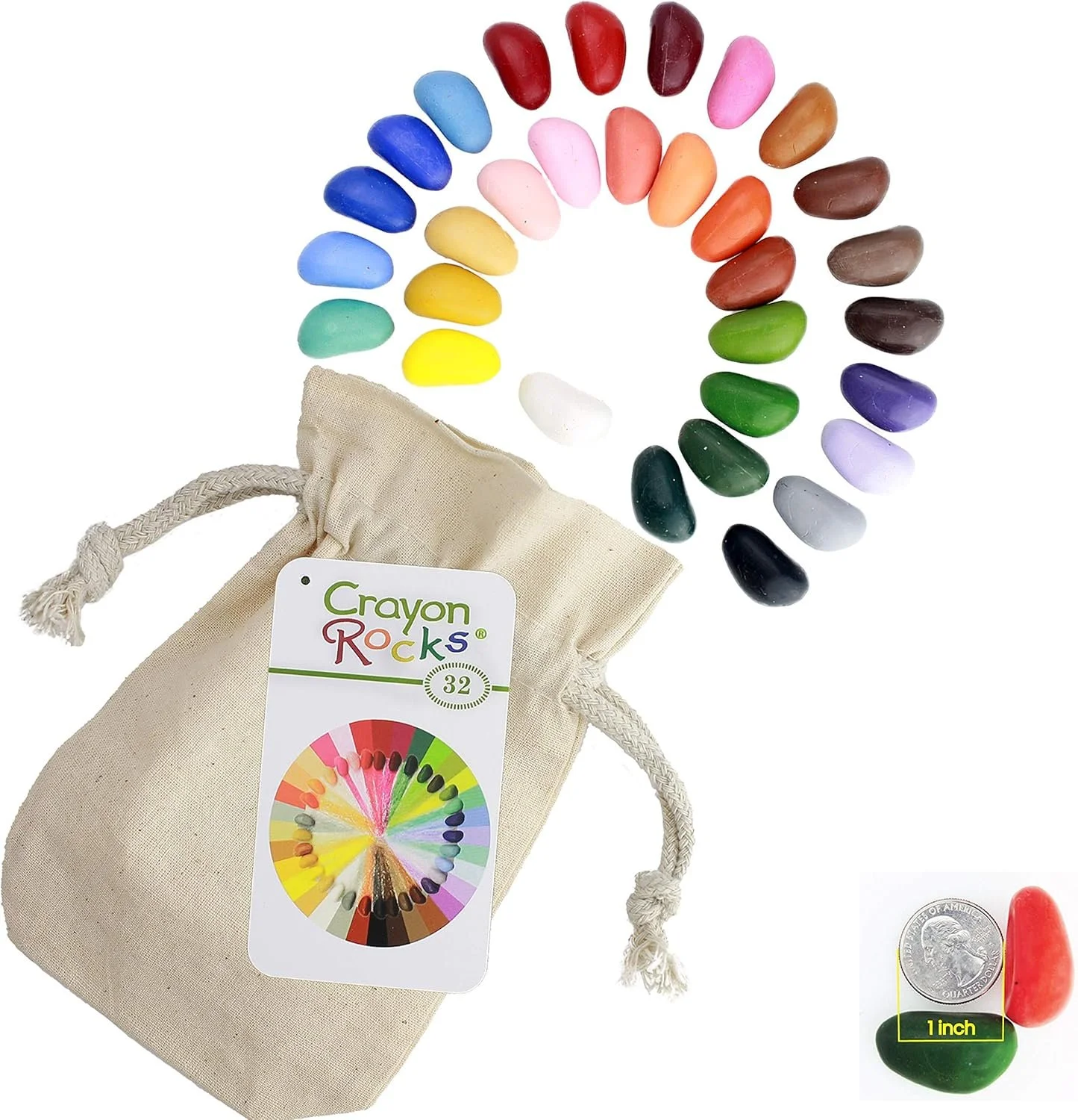 Crayon Rocks in assorted colors designed to support pencil grasp and fine motor skills in children