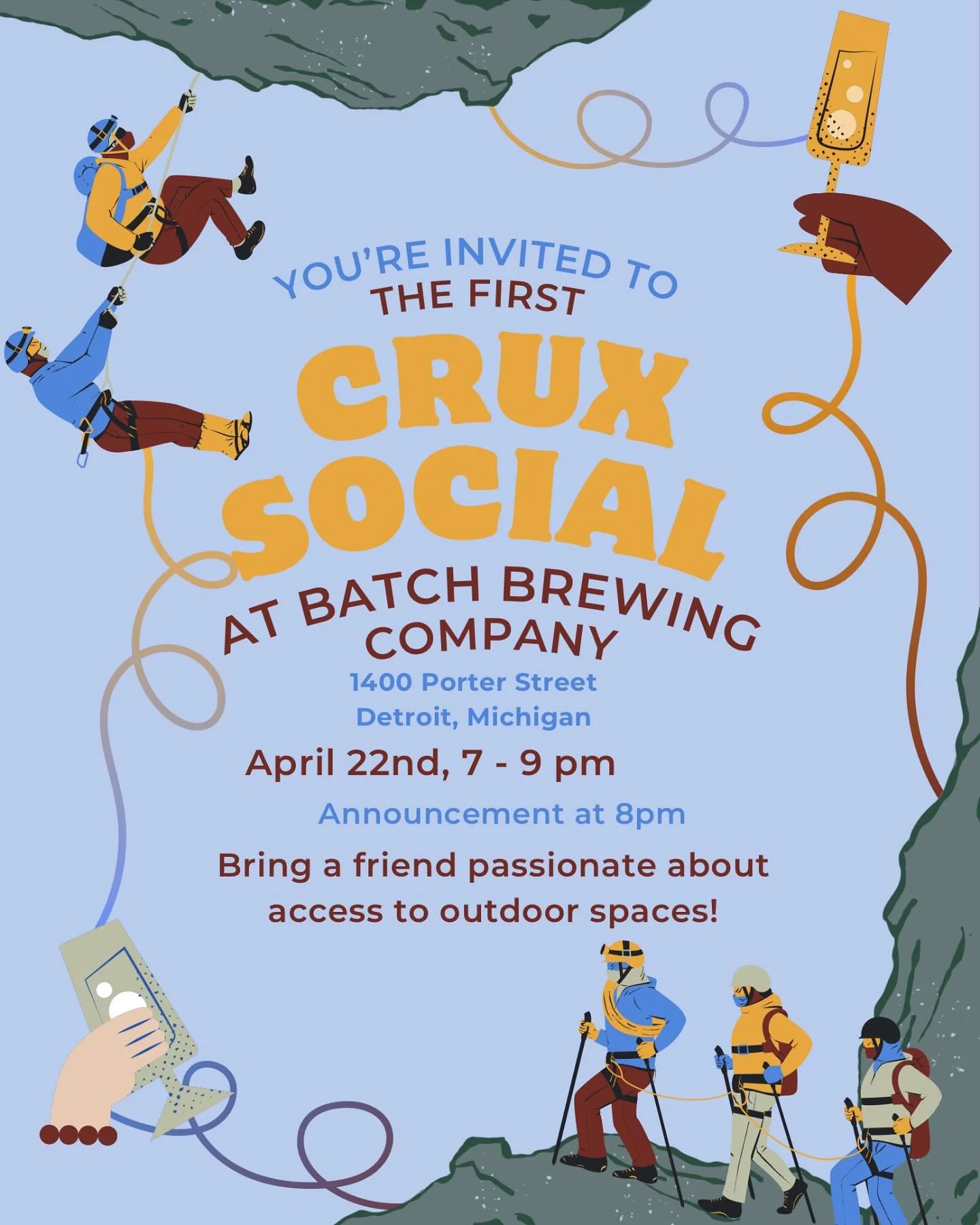 Time for us to start rolling! Spring has returned to Michigan, so it's time to start spending more time out in the sun and with your community. Join us at our inaugural event at @batchbrewing for conversation and an announcement as to who we are and 