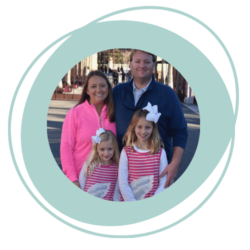 Lindsay Booth travel agent with her family