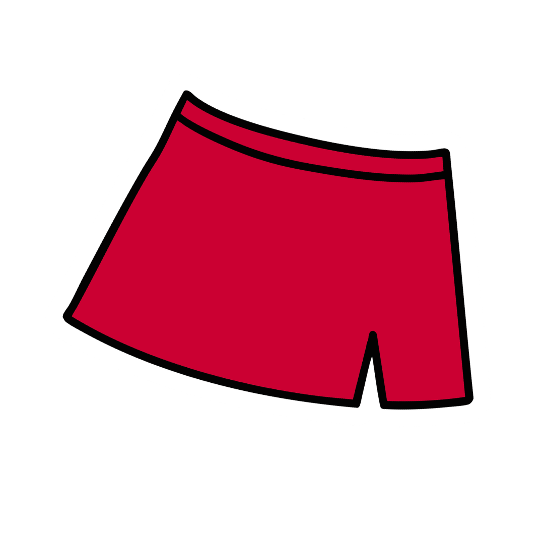 Illustration of a red mini skirt