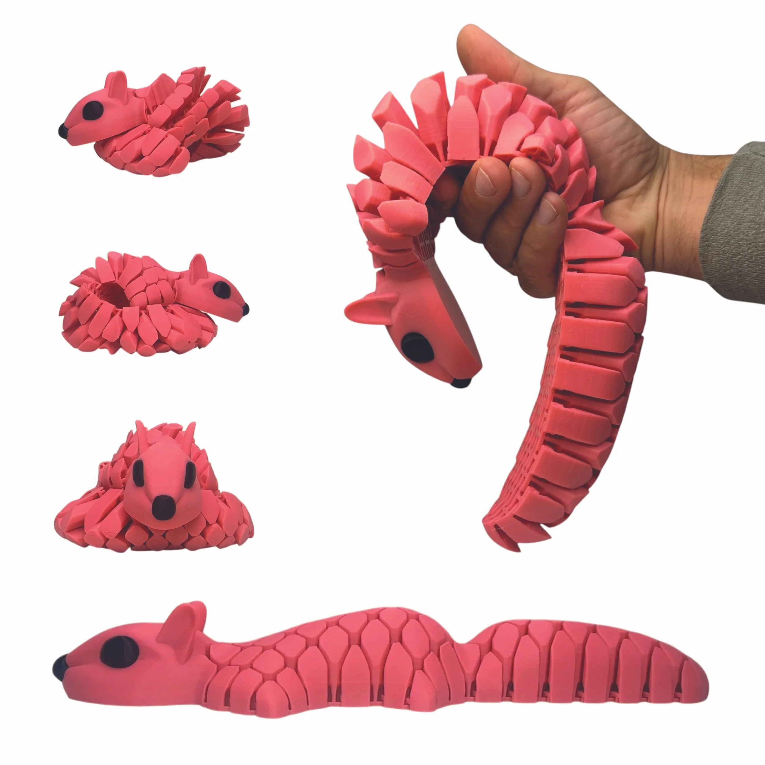 HyperFlexi Sensory Squirrel - Skunk Prints 3D Printed - Articulating Animal (Pink).jpg