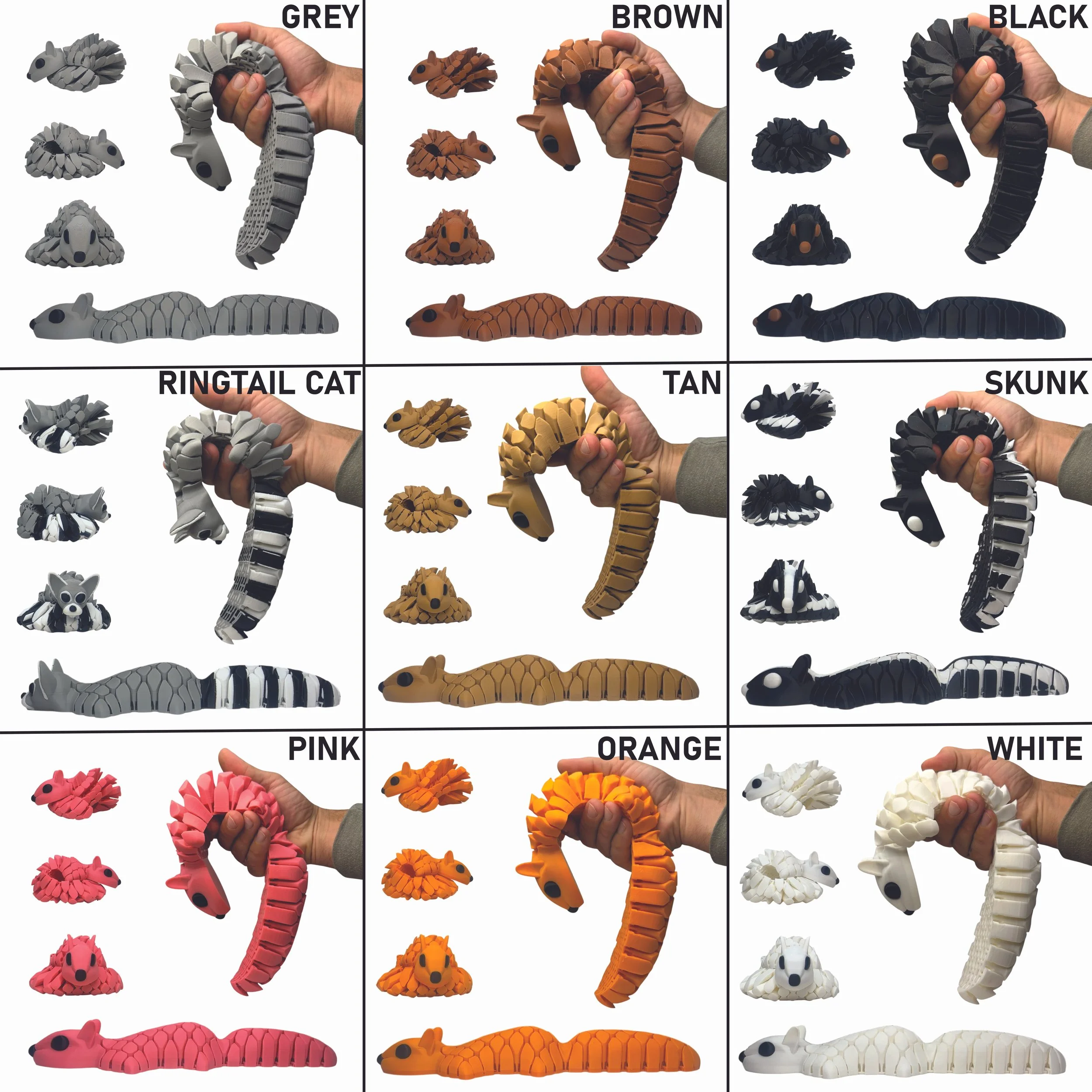 HyperFlexi Squirrel - Skunk Prints LLC - 3D Printed Animal - Sensory Squirrels-11.jpg (Copy) (Copy) (Copy)