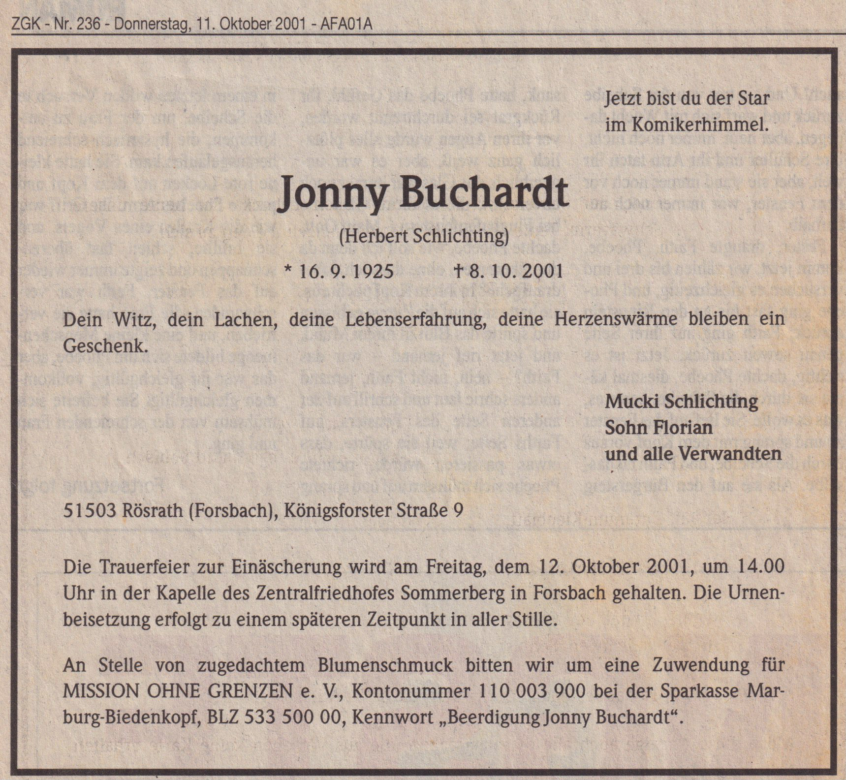 Oktober 2001