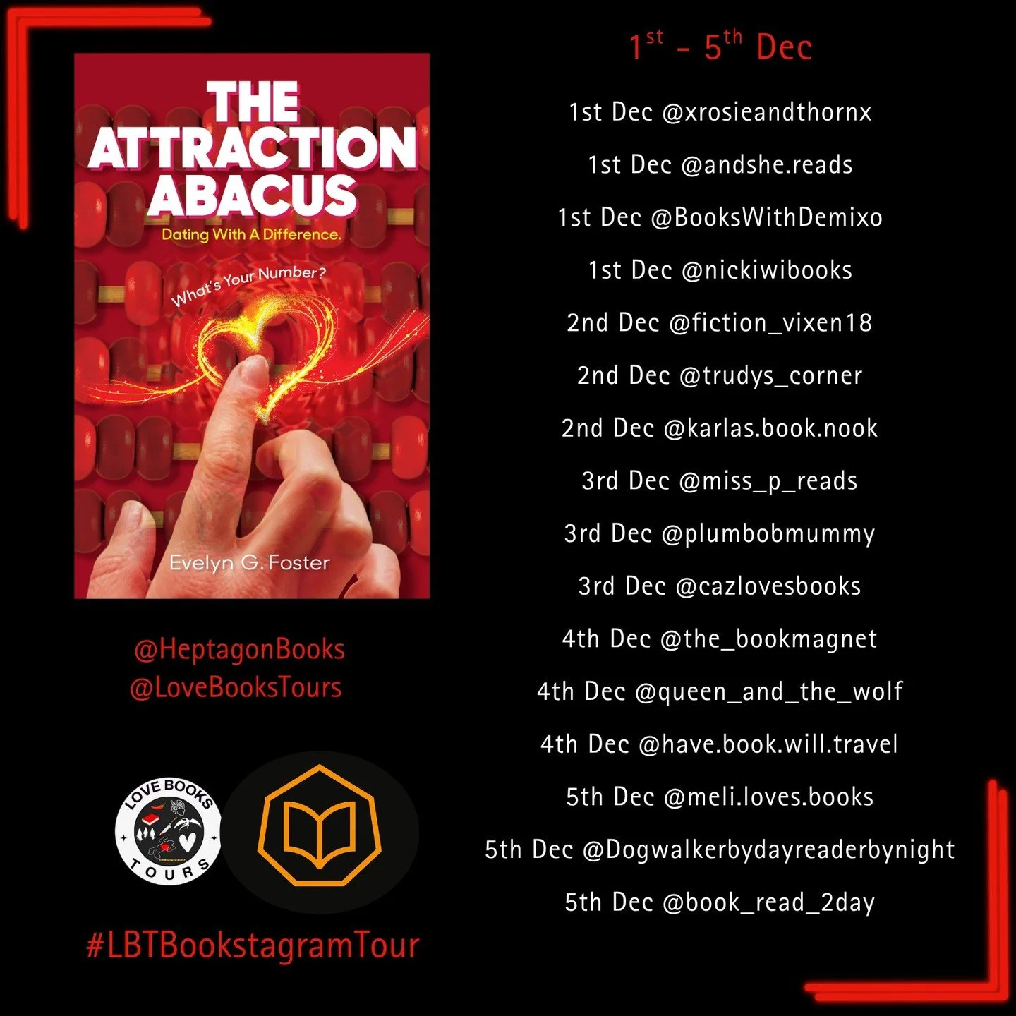 So excited for this!

The first half of the @lovebookstours for The Attraction Abacus.

A really big thank you to everybody taking part 😊

If you are not taking part but want to read a review copy, the Book Sprout campaign is still active until the 