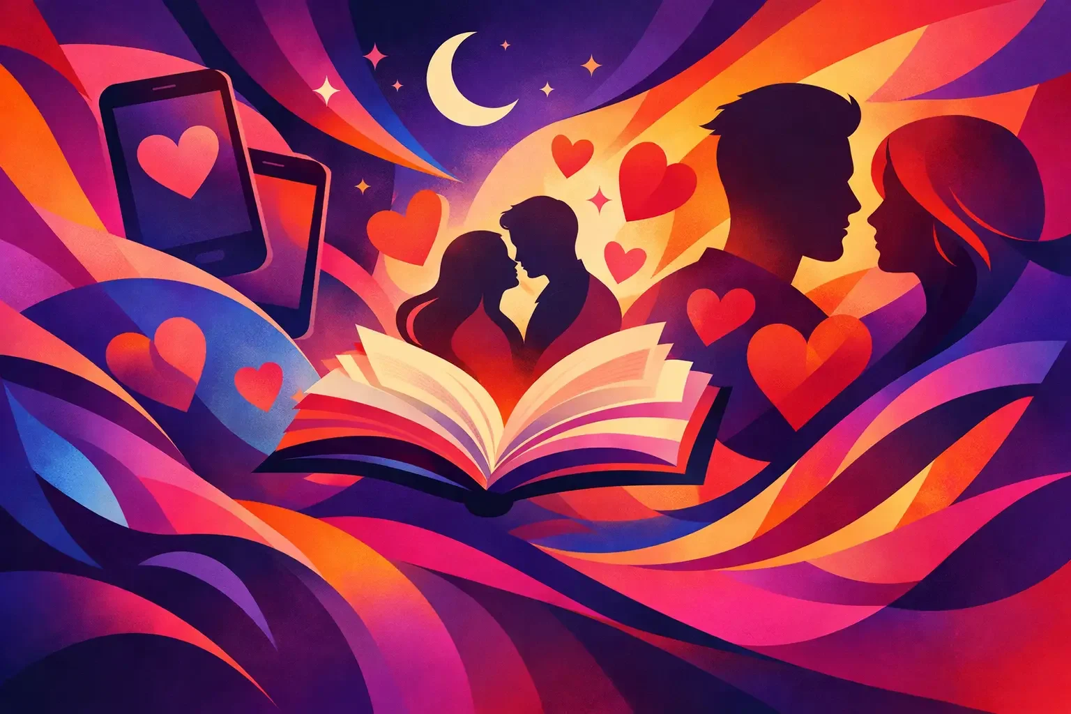 Abstract dating app image.