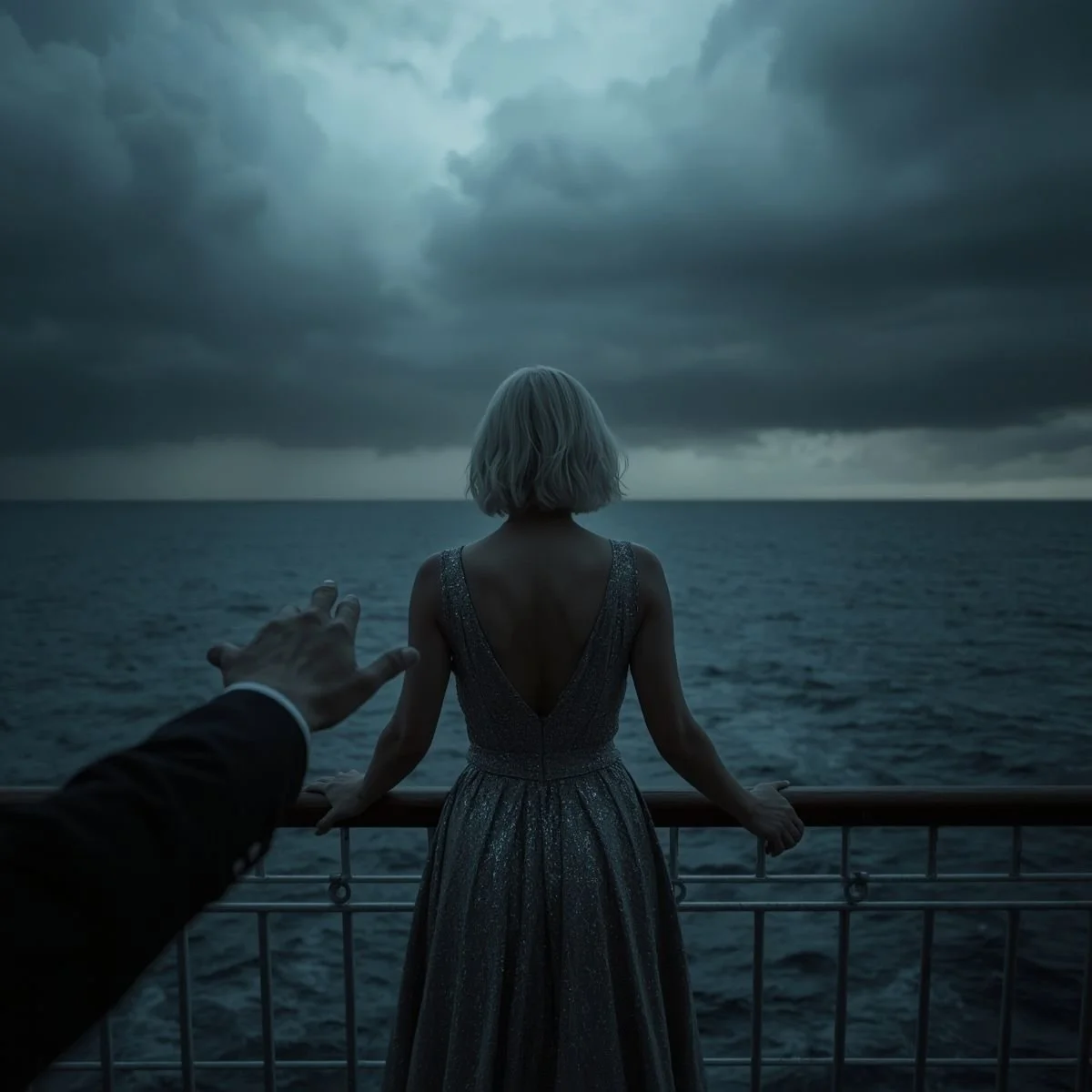 An image of Joe's hand reaching out to Rachel, the object of his obsession.
