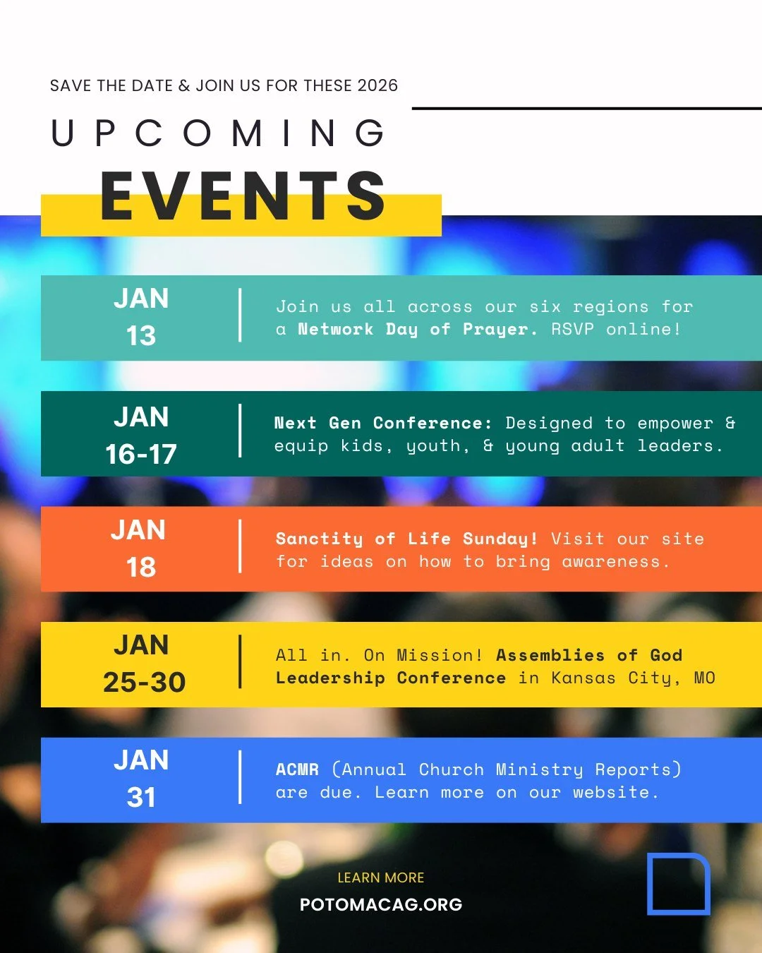 As you're planning your 2026 calendar, don't forget to include some of these key events in January!  Visit our website for more details and share with a friend!