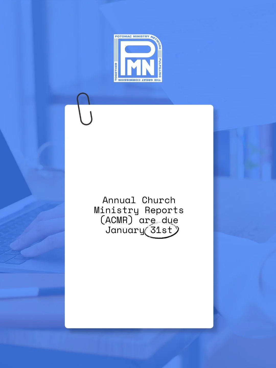 🚨 Reminder! Don't forget to submit your church&rsquo;s ACMR (Annual Church Ministries Report) by January 31st!

Make sure to log in with your church&rsquo;s AGPassport credentials (not an individual&rsquo;s). If you&rsquo;re unsure about your church