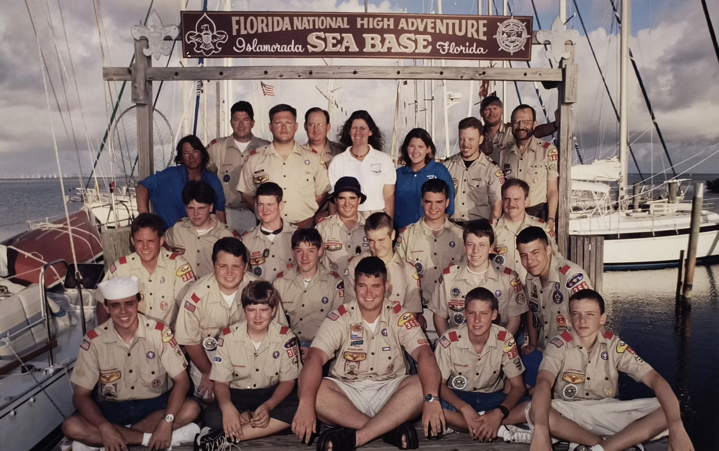 Troop 366 at Sea Base Florida in 1999