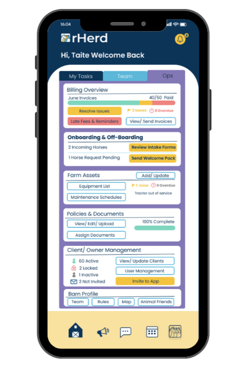 Barn Manager & Owner View