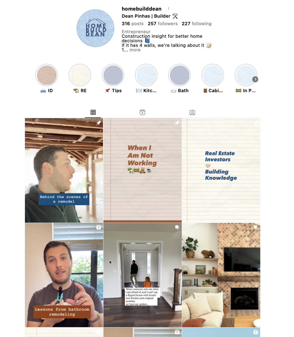 Image of Instagram profile