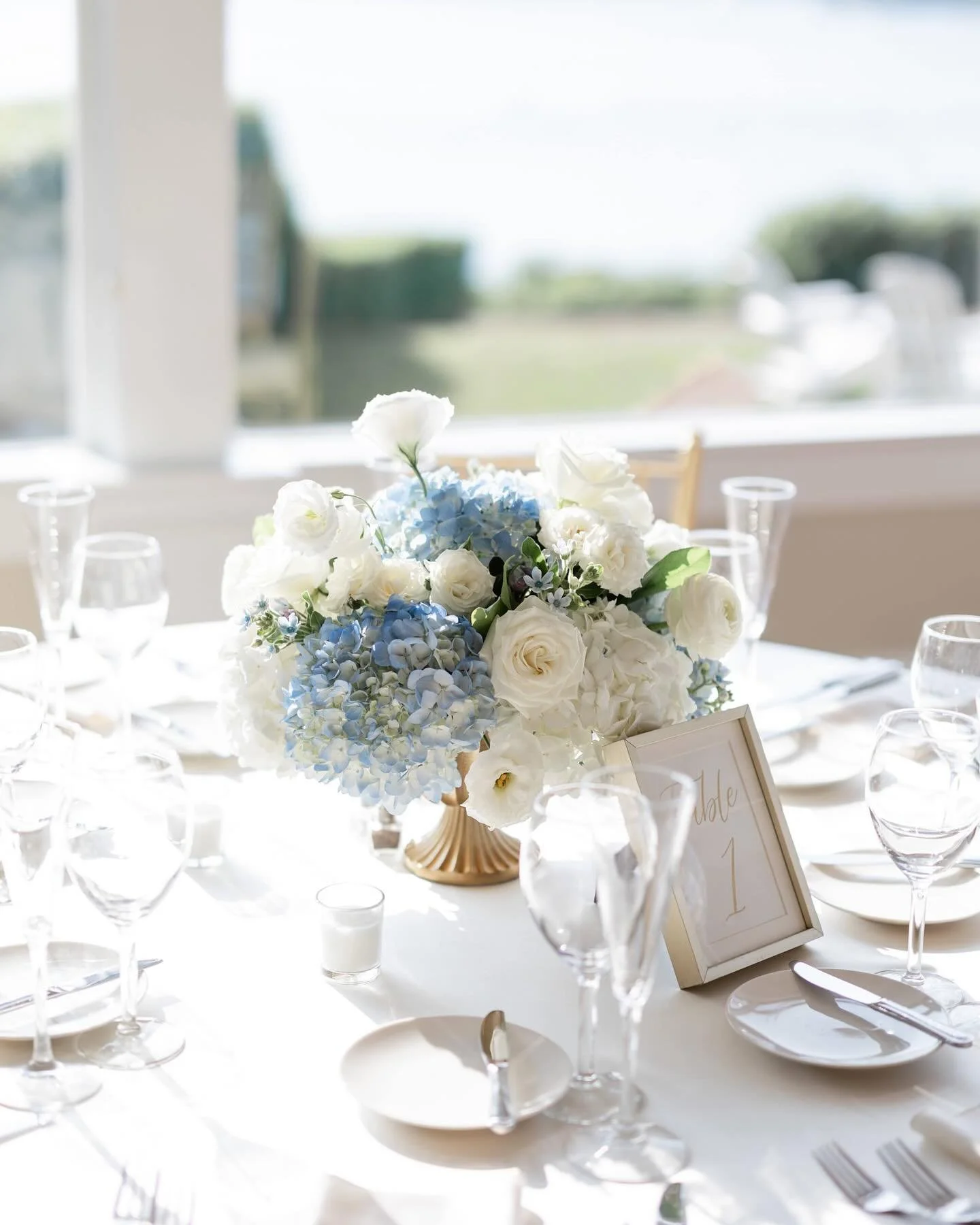Anitza and Vince&rsquo;s wedding was the epitome of coastal elegance. Lush blooms in whites and blues paired with gold accents play up the beautiful ballroom at @oceancliffnewport ~ toss in some gorgeous weather and *chefs kiss* 🥂

It doesn&rsquo;t 