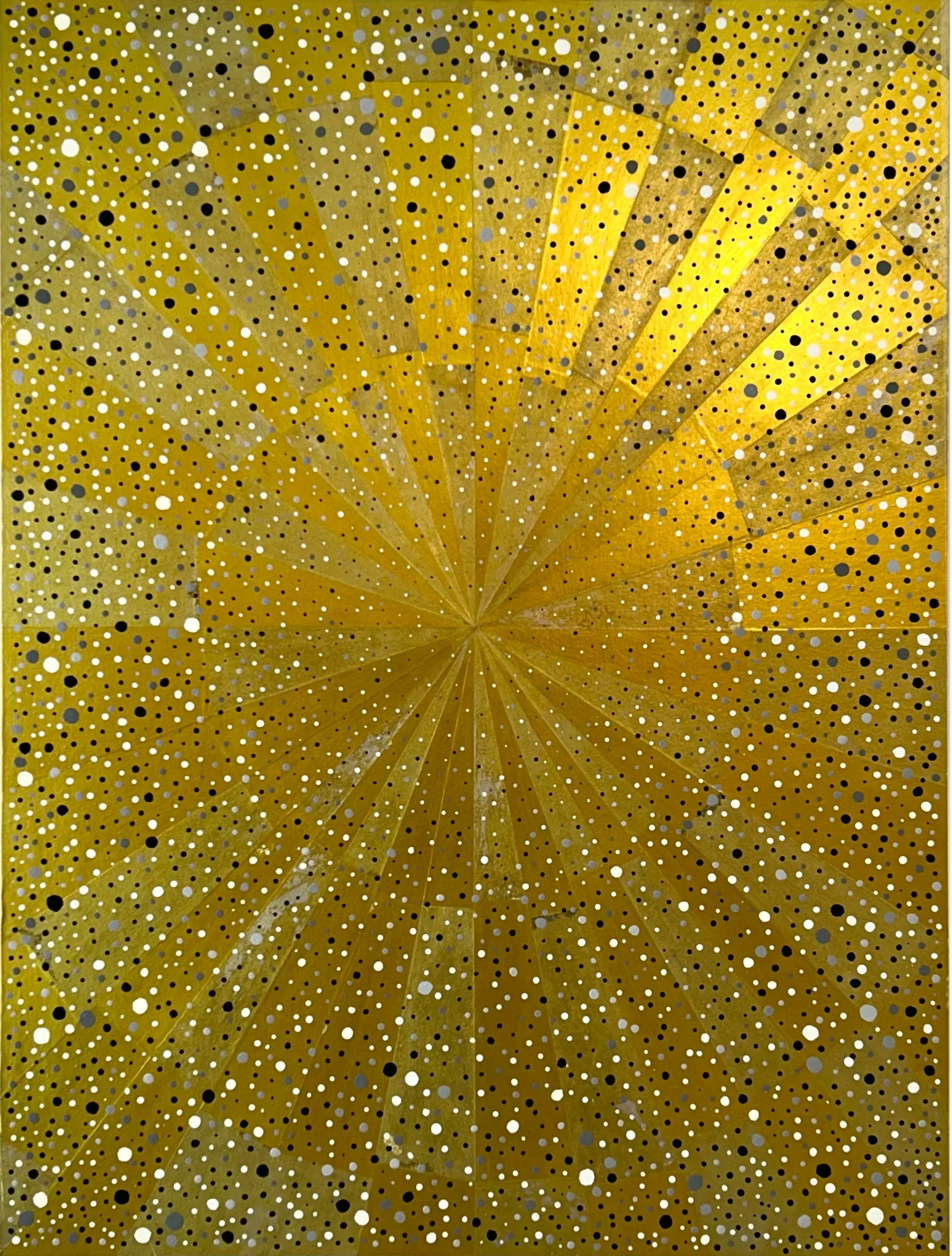INFINITE LOVE 2024, Acrylic and collage on panel, Acrylique et collage sur panneau, 
48” x 36” [vendue | sold]