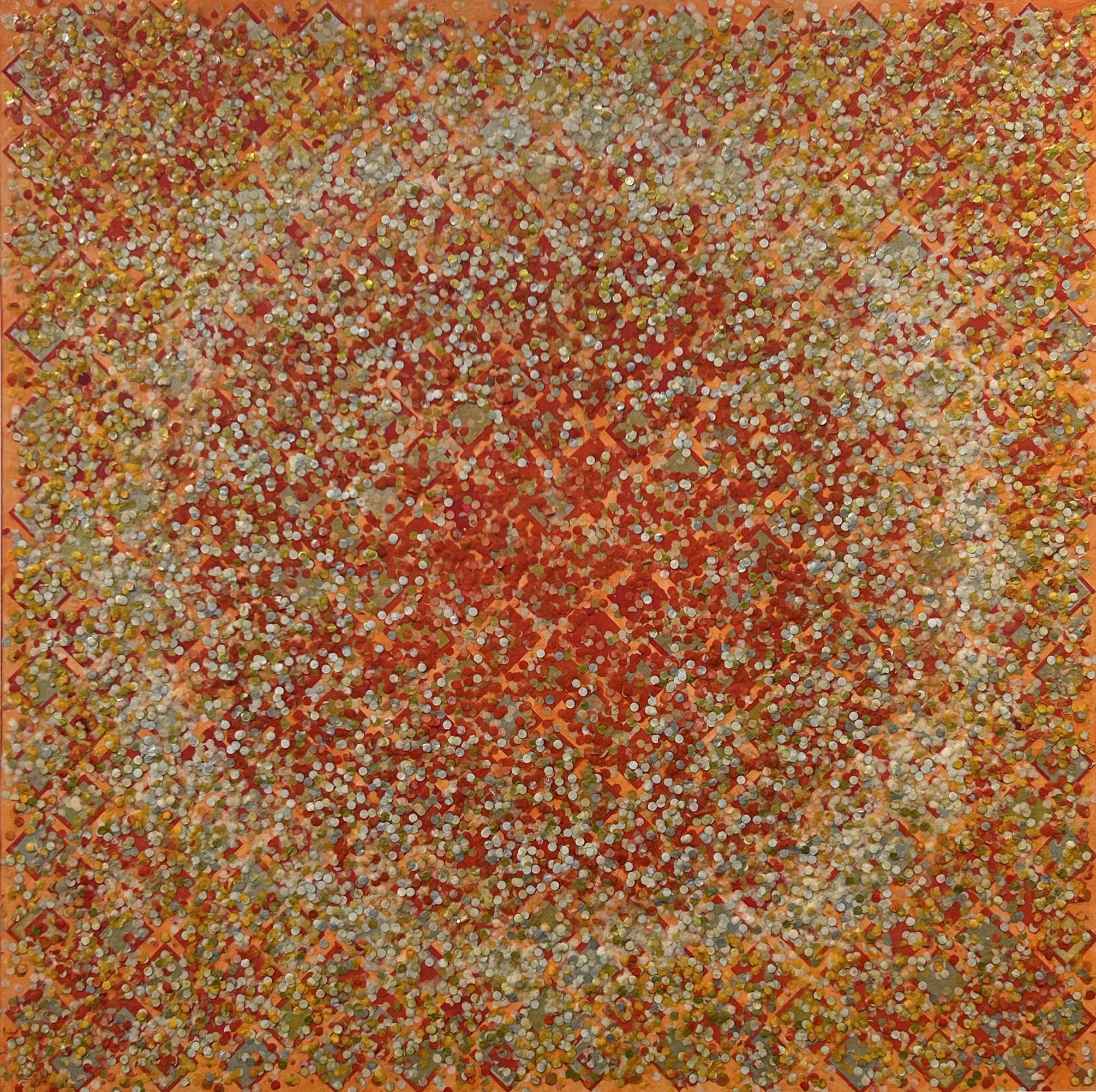 SPINNING ON THAT DIZZY EDGE 2025, paper and mixed media on panel, papier sur panneau, 30" x 40" [vendue | sold]