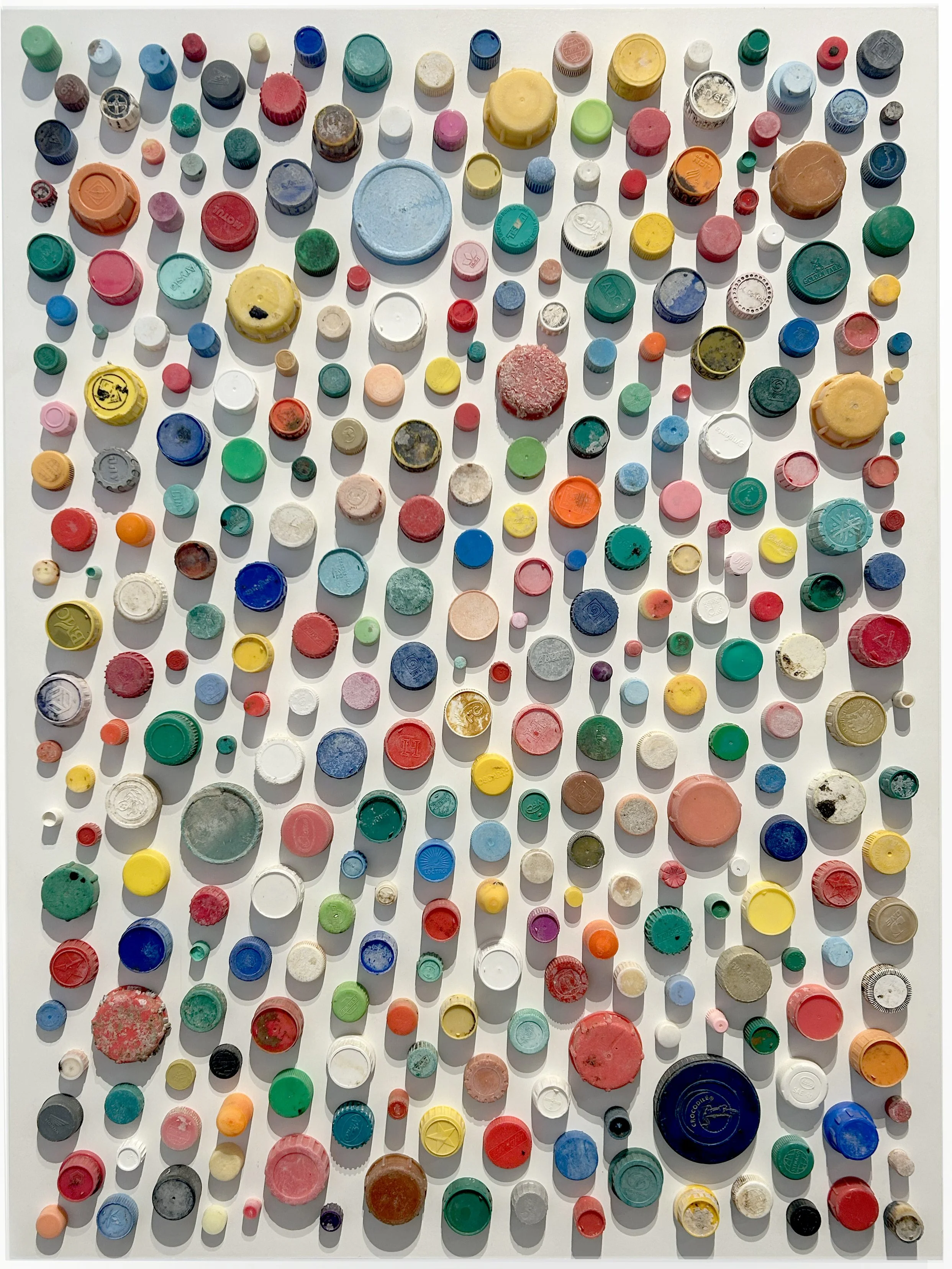 TWIST OF FATE 2024
 Marine debris on panel, Déchets marins sur panneau , 36" x 48"