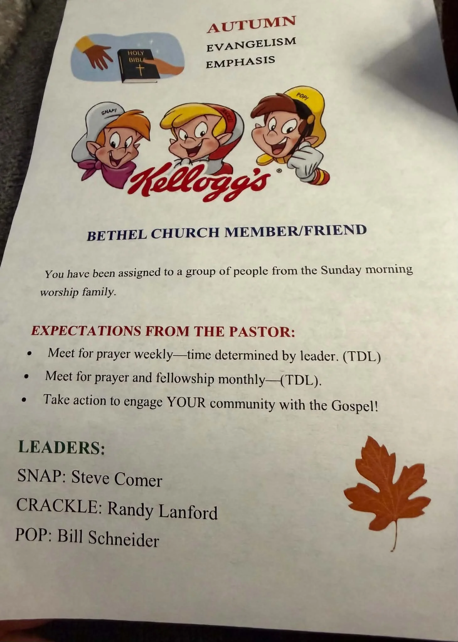 Evangelism Emphasis