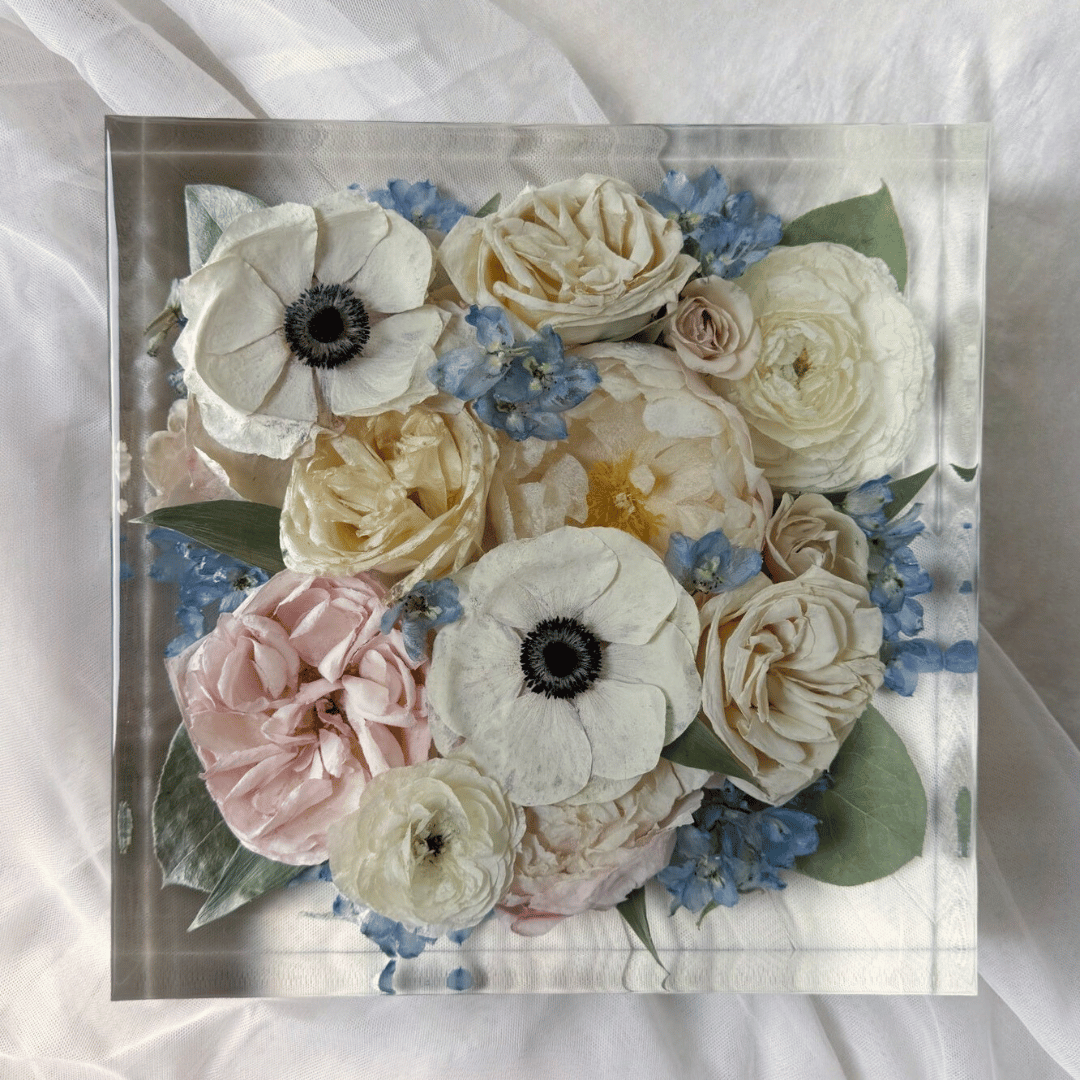 3D Square floral preservation