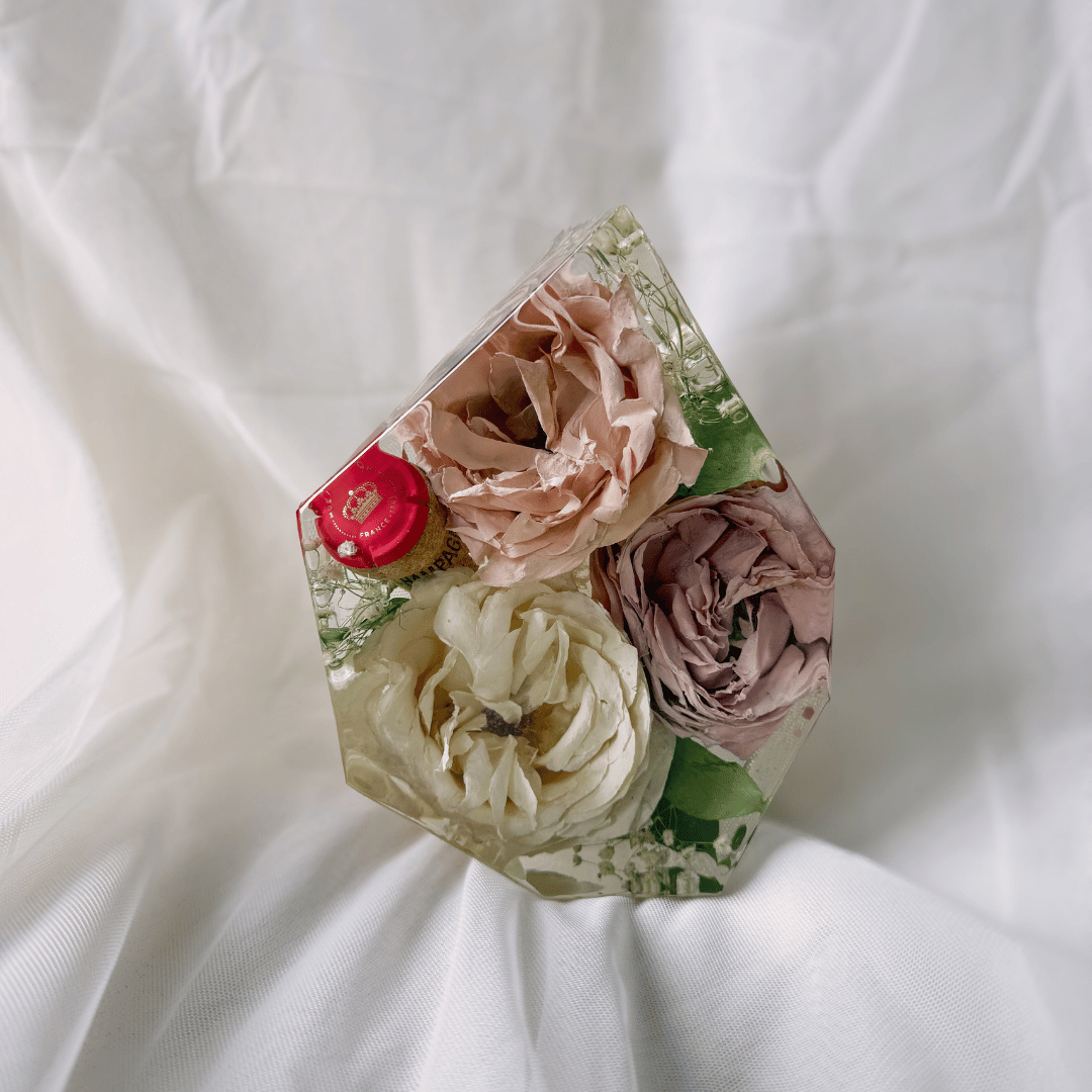 Medium 3D gem floral preservation