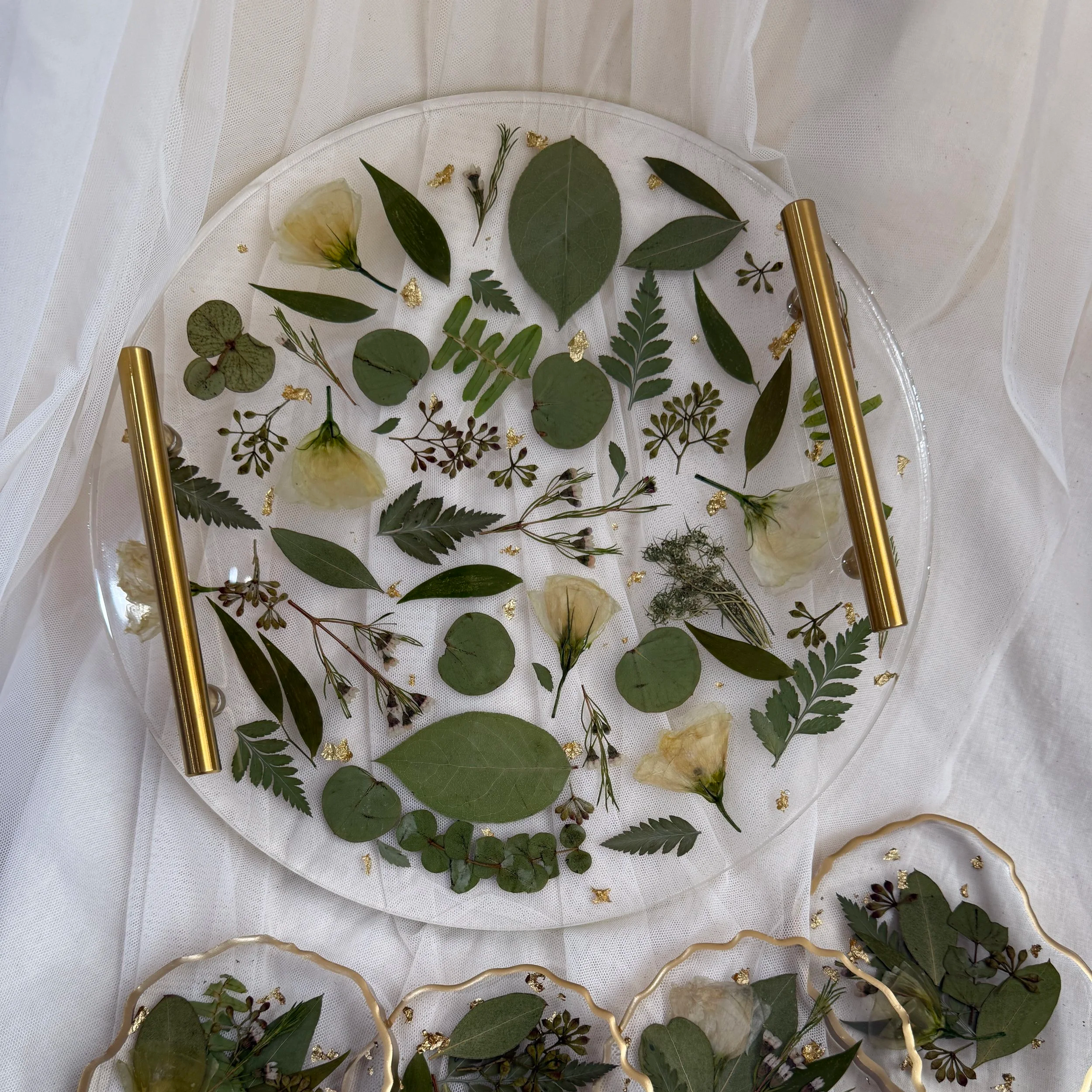 12" Circle Resin Tray
