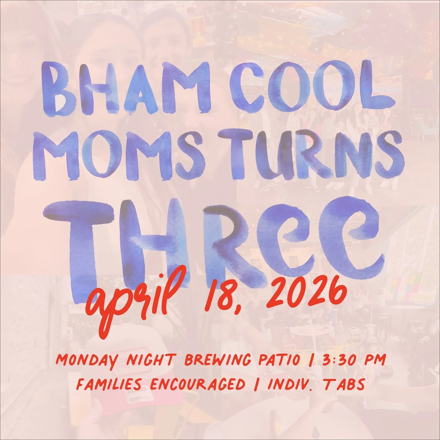 WE'RE TURNING 3! And it only makes sense to celebrate at @mondaynightbhm (iykyk)! Come hang just to hang and celebrate on April 18th at 3:30 - 5:30 pm on the patio...bring the fam bc it's the perfect spot with 1) food 2) fab drinks and 3) train watch