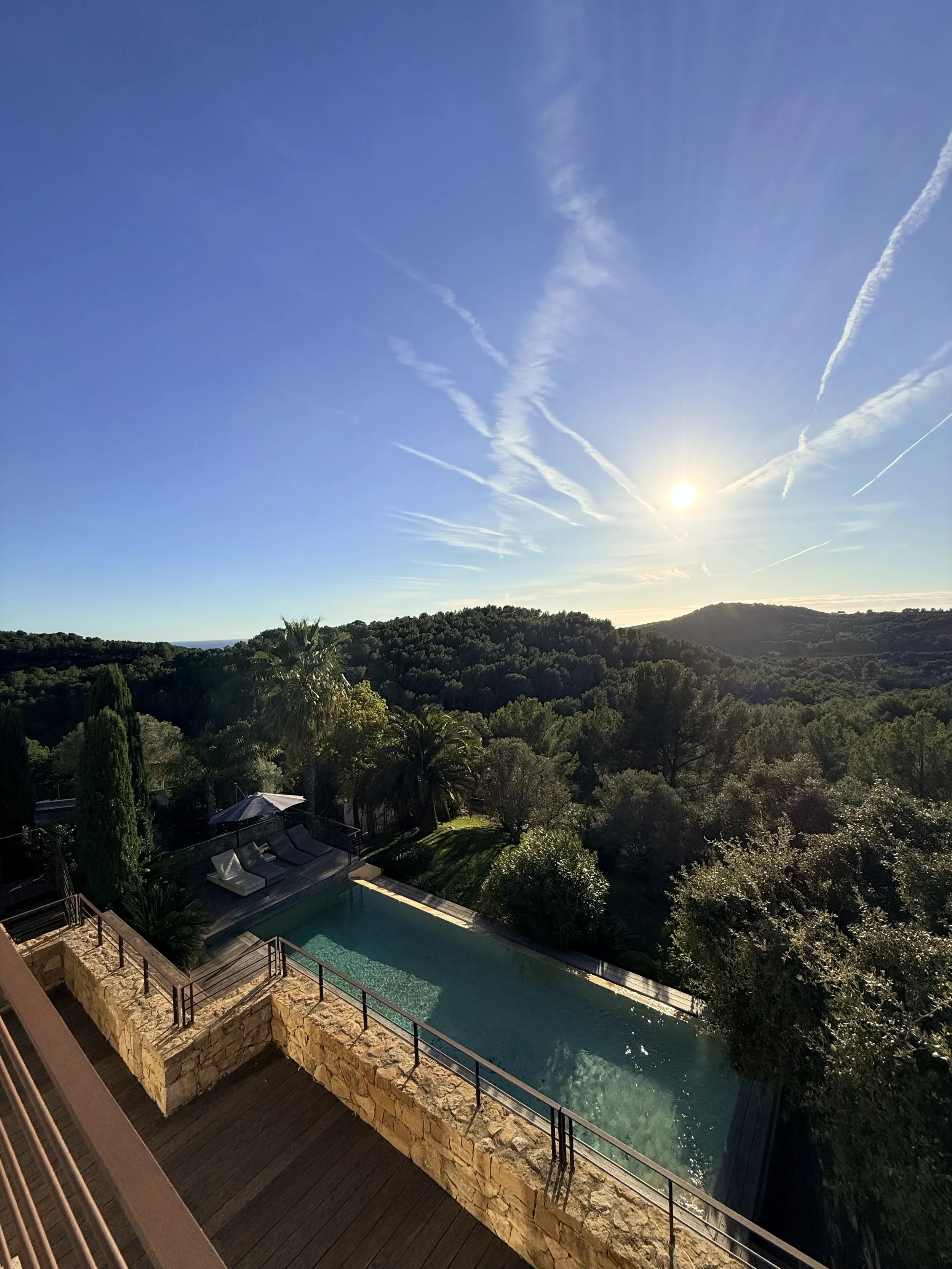 terrasse vue piscine 