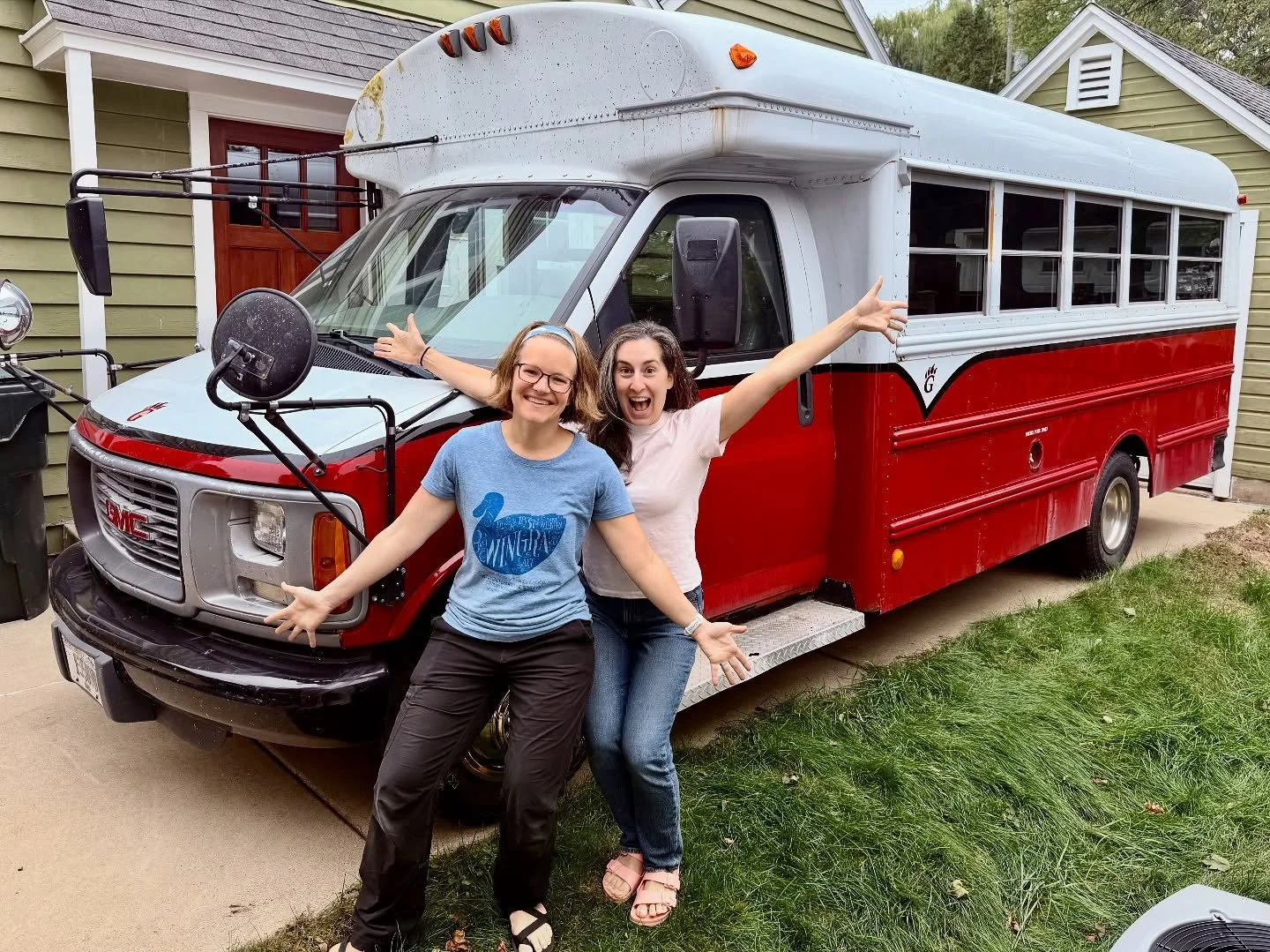 Our &ldquo;But what if we&hellip;&rdquo; conversation has finally found its wheels. Meet the WanderLust bus! 

This cutie patootie is our dream brought to life. We&rsquo;re excited, proud, and ready to start the journey (aka renovations 🔨👷🏼&zwj;♀️