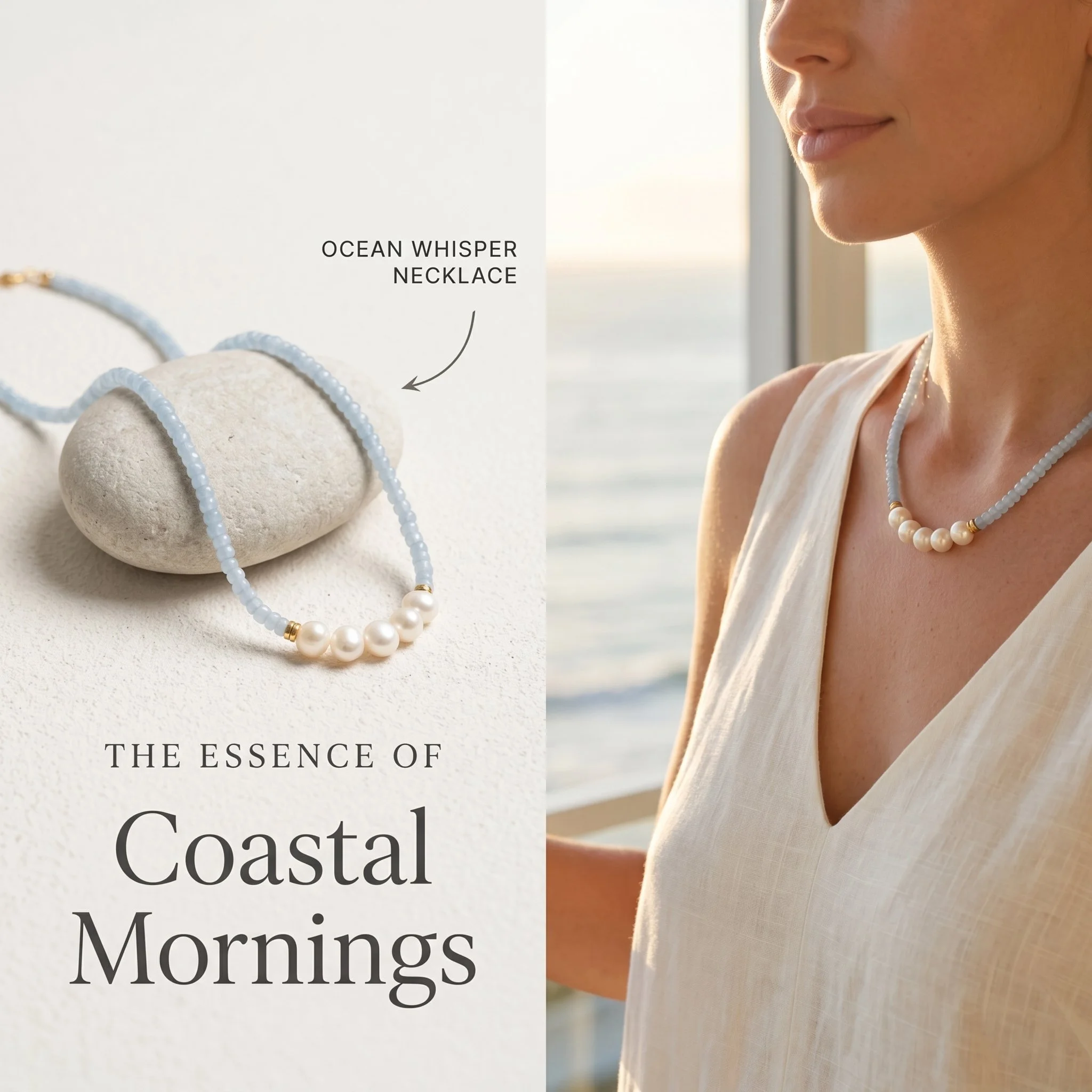 Ocean Whisper Pearl Necklace