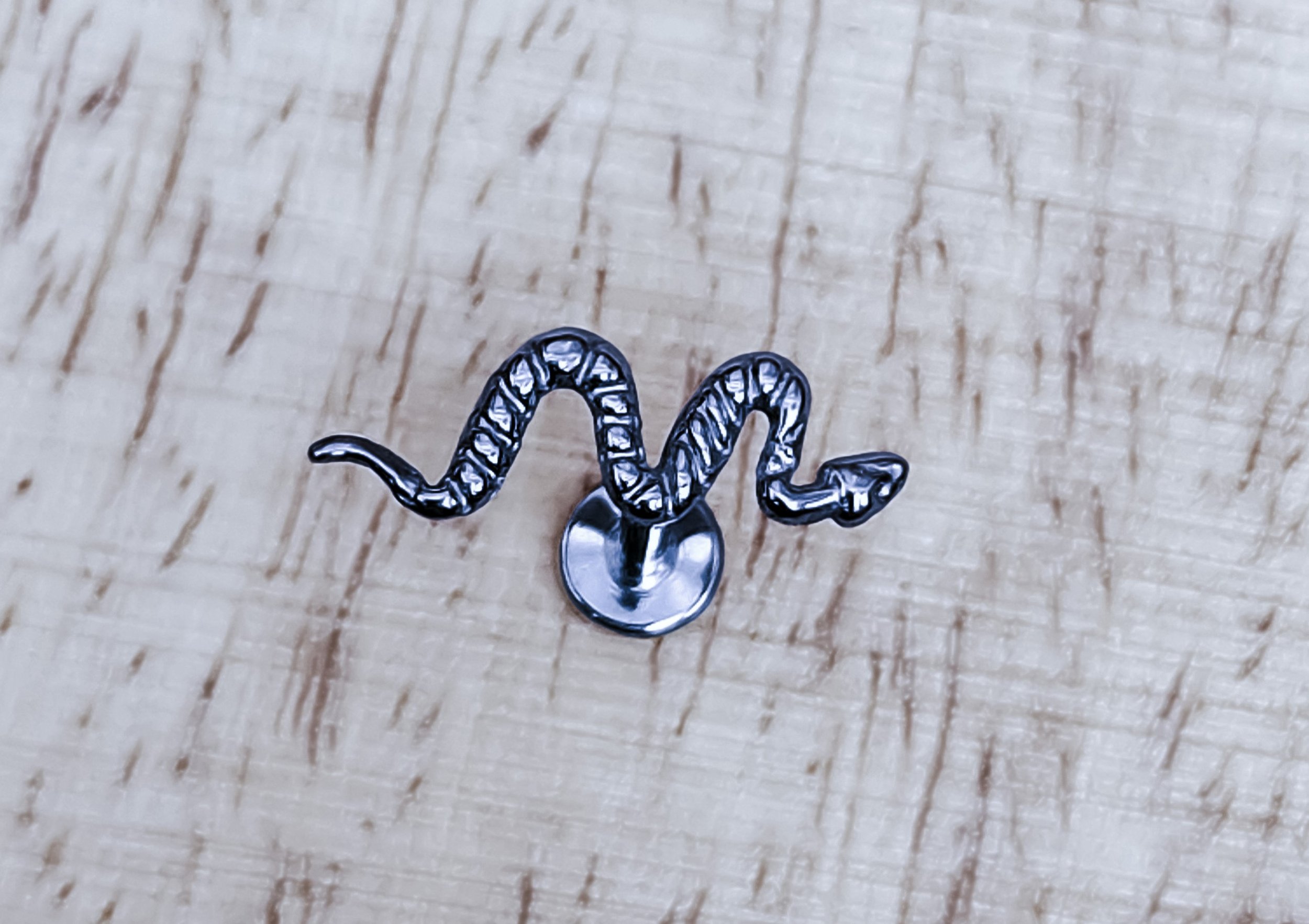 Serpent’s Whisper - Titanium Snake Labret