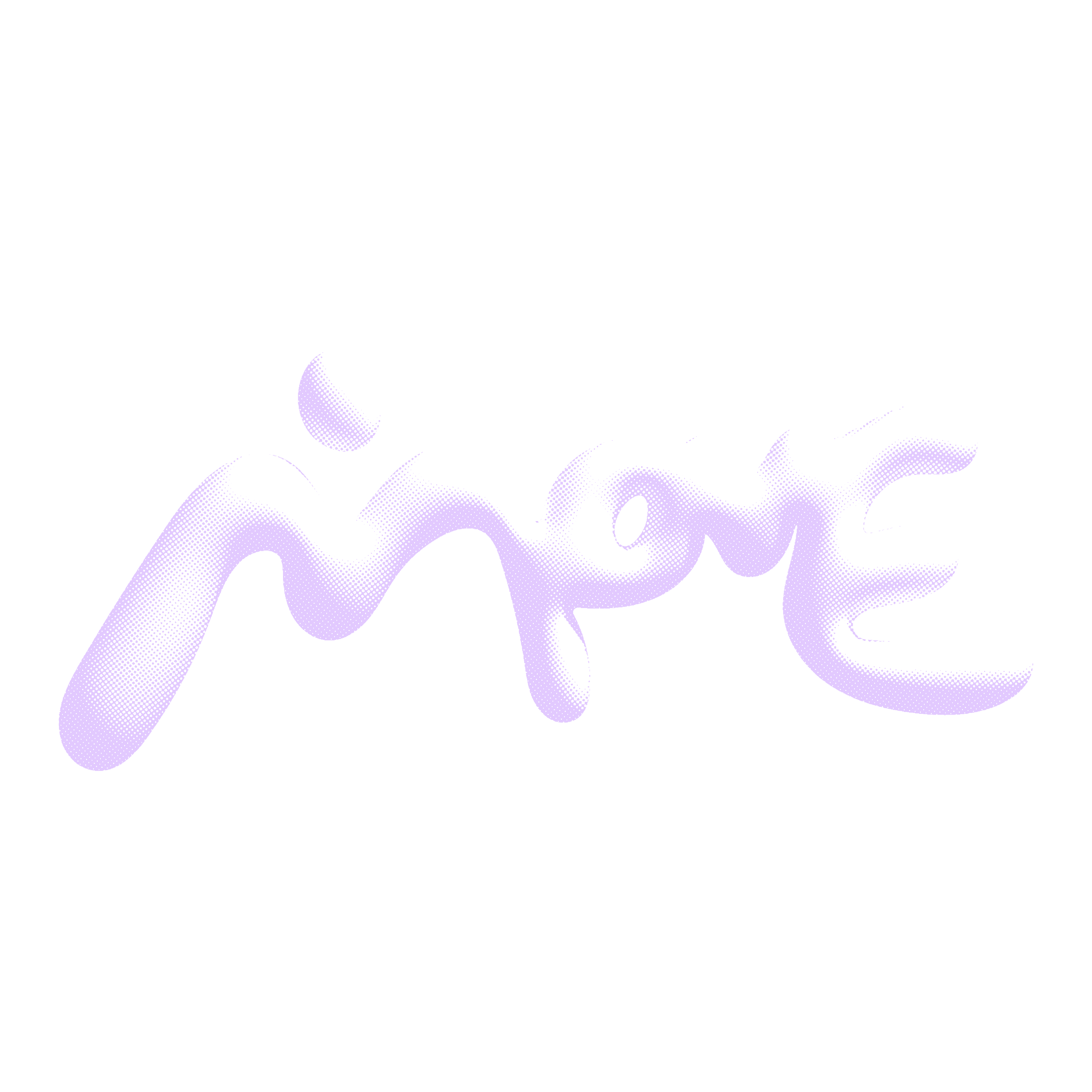 Text that says 'mine' in light purple, stylized with a flowing, artistic font on a black background.